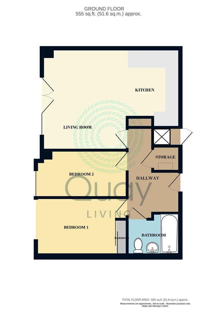 Flat 105, Orchard Plaza, High Street, Poole floorplan