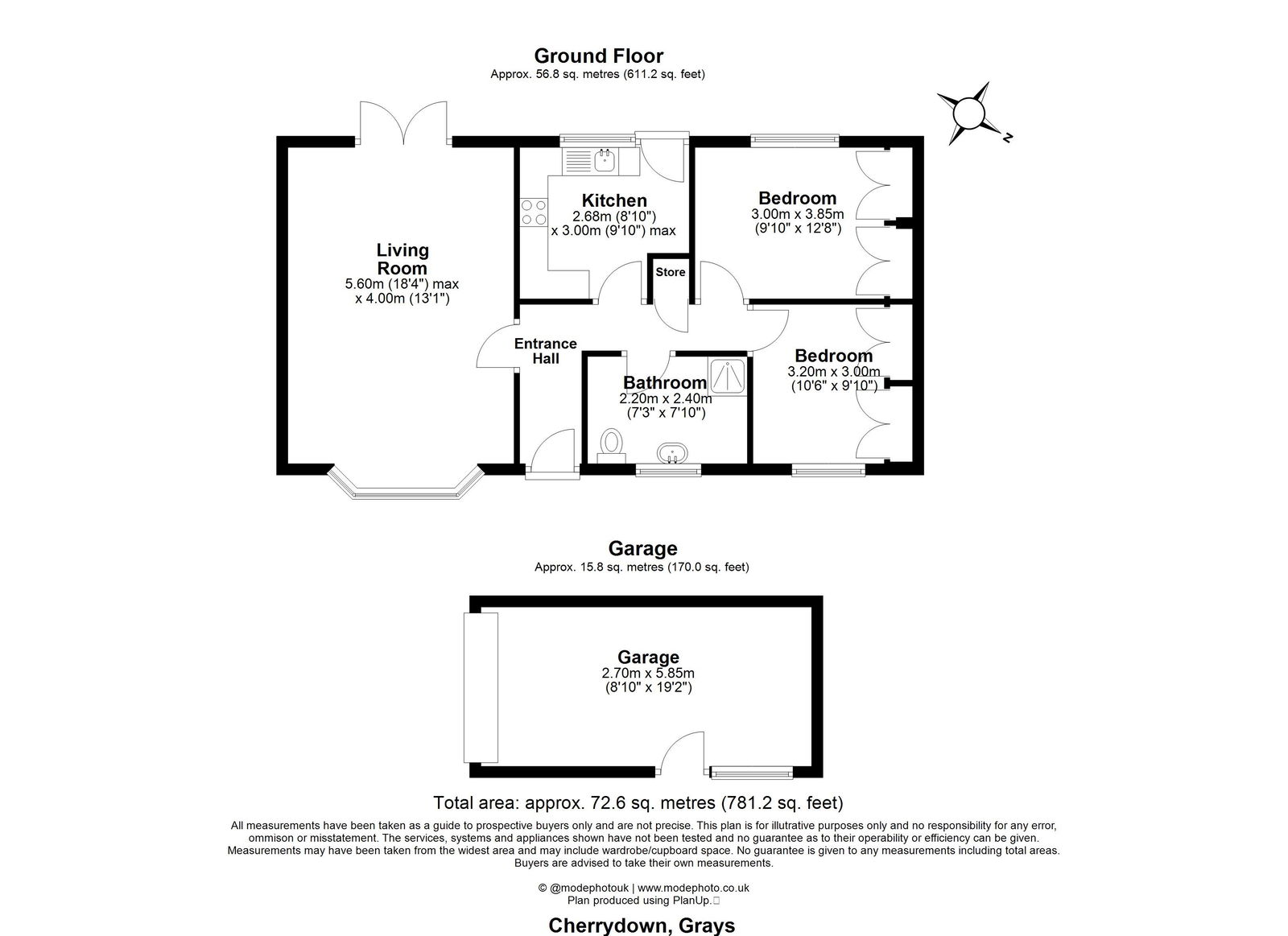 16, Cherrydown, Grays floorplan