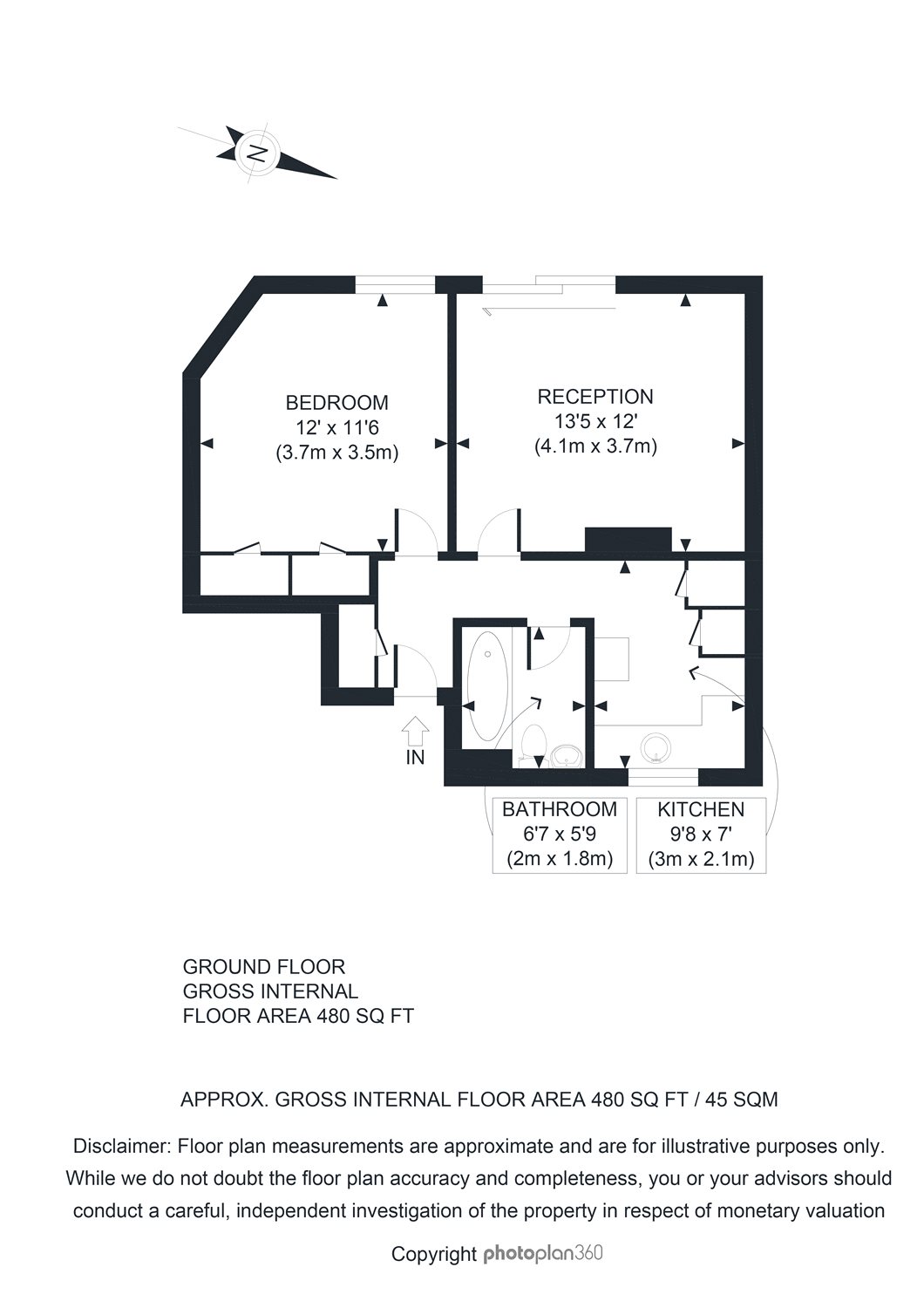 43, Reynolds House, London floorplan