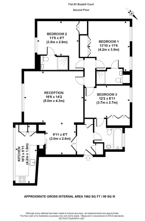 Flat 62, Boydell Court, St. Johns Wood Park, London floorplan