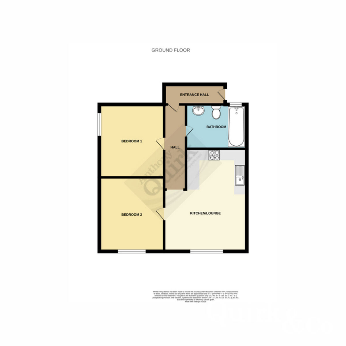 Flat Flat 1, 1, The Delawares, Foksville Road, Canvey Island floorplan