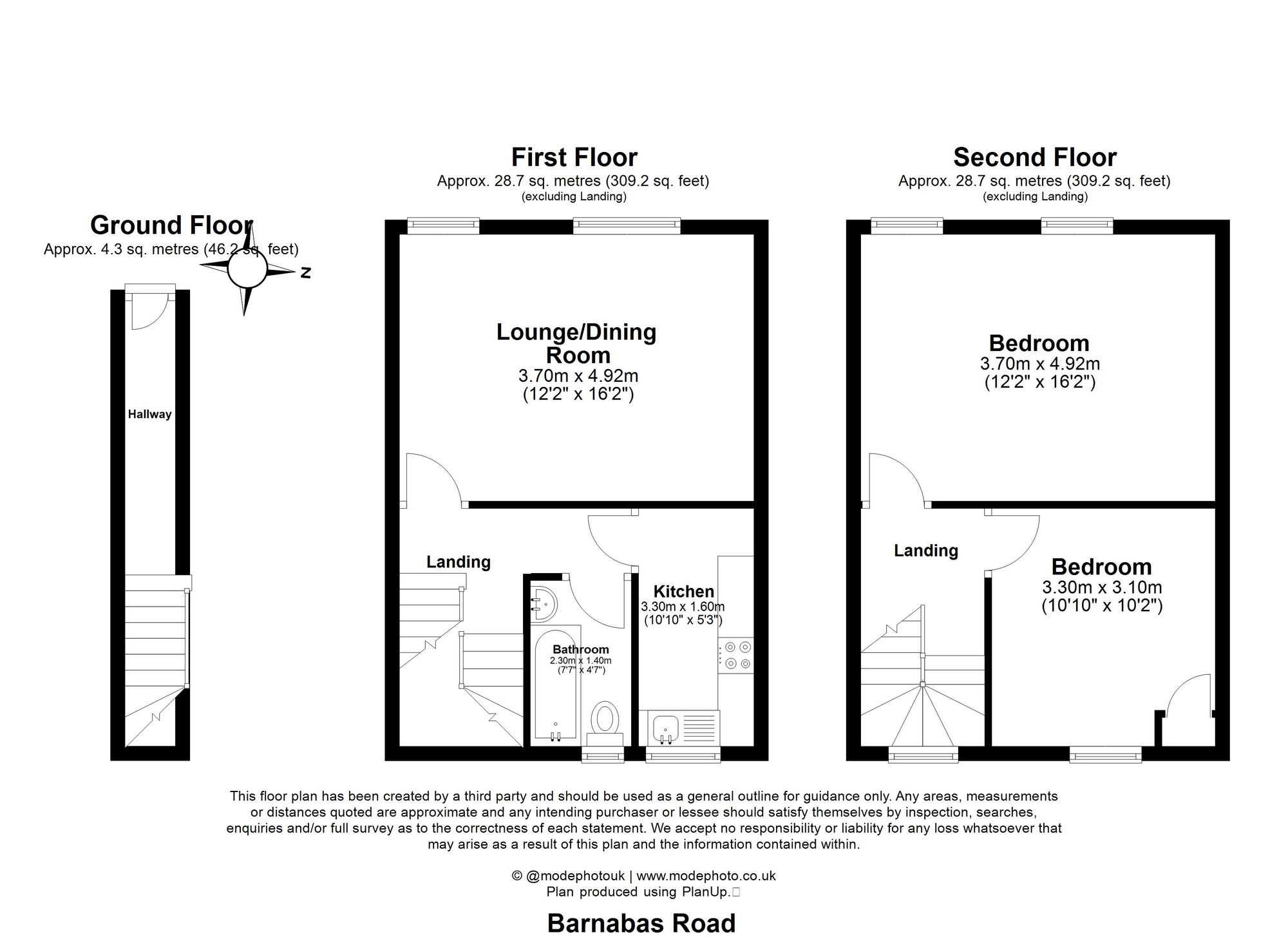 Flat A, 32 Barnabas Road, London floorplan