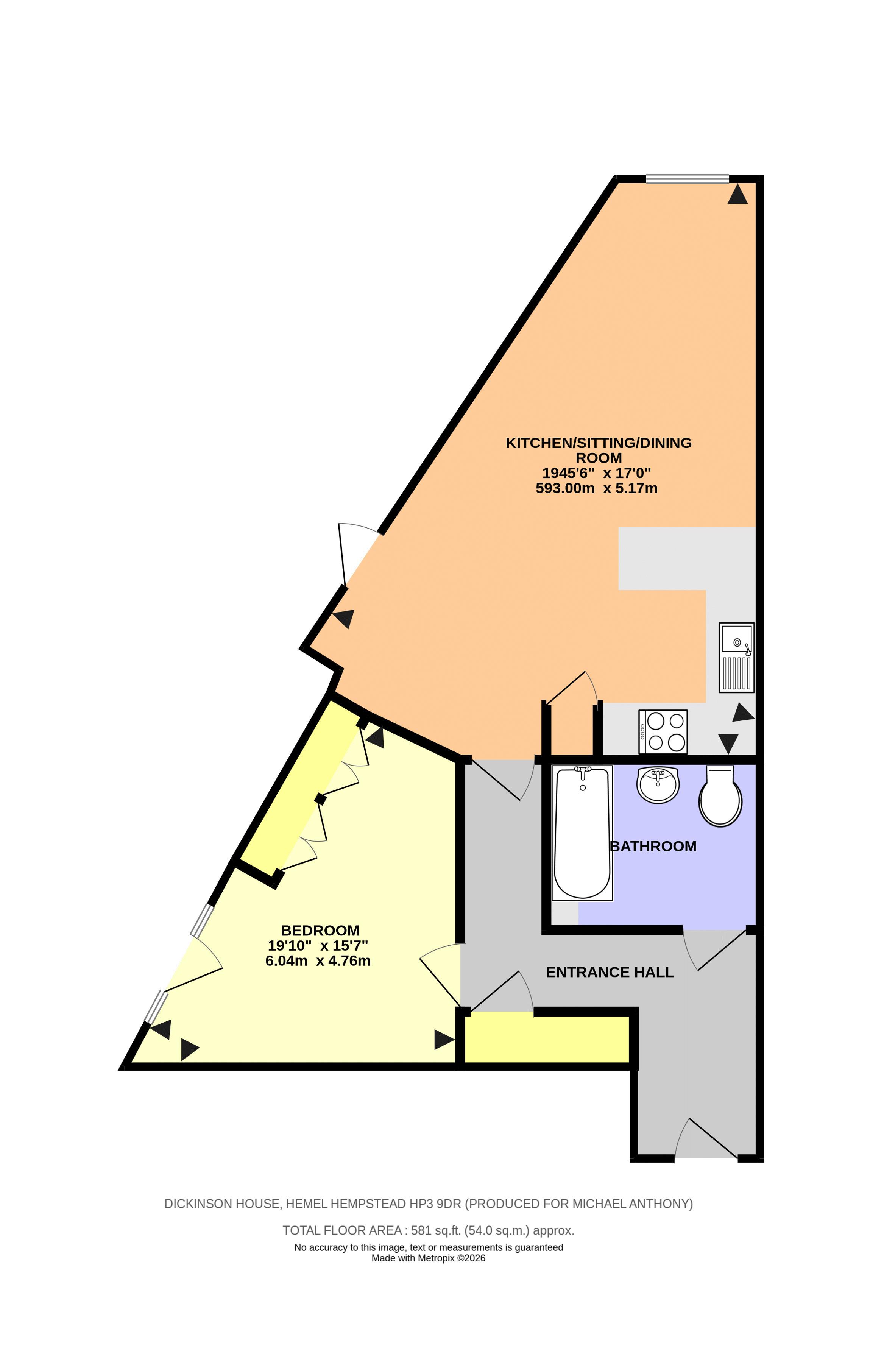 2, Dickinson House, The Embankment, Hemel Hempstead floorplan
