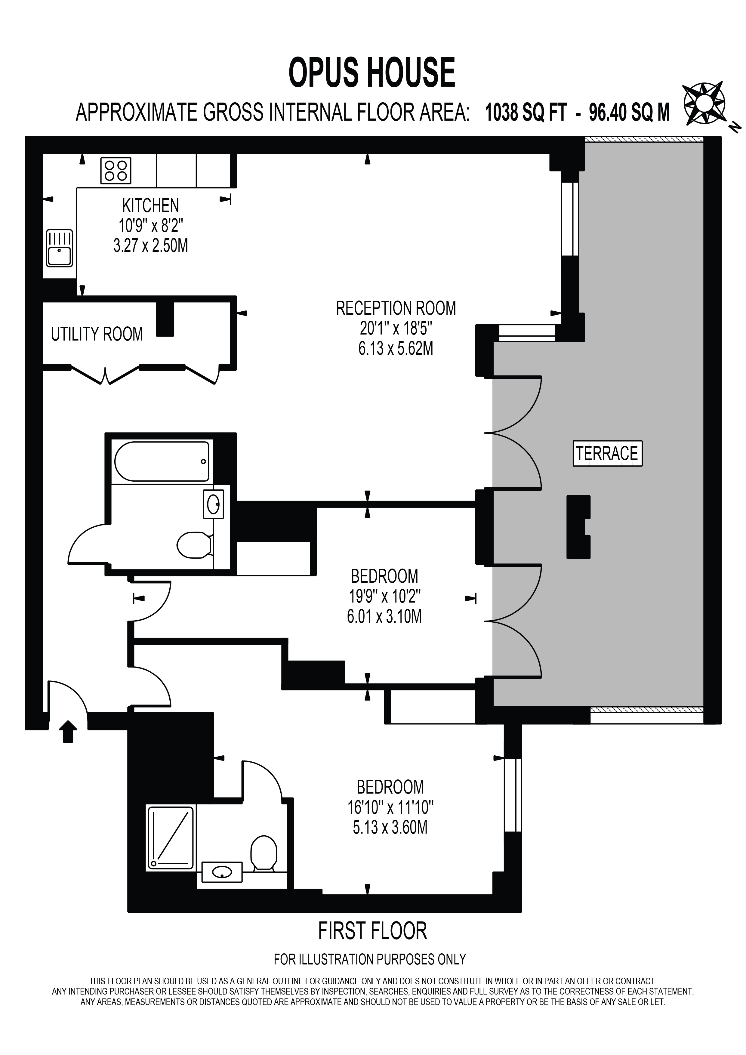 Flat 1 Opus House 3, Salutation Gardens, London floorplan