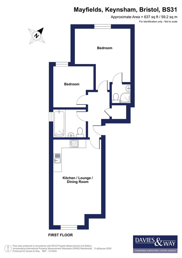 Flat 3, Mayfields Lodge, 2a Mayfields, Bristol floorplan