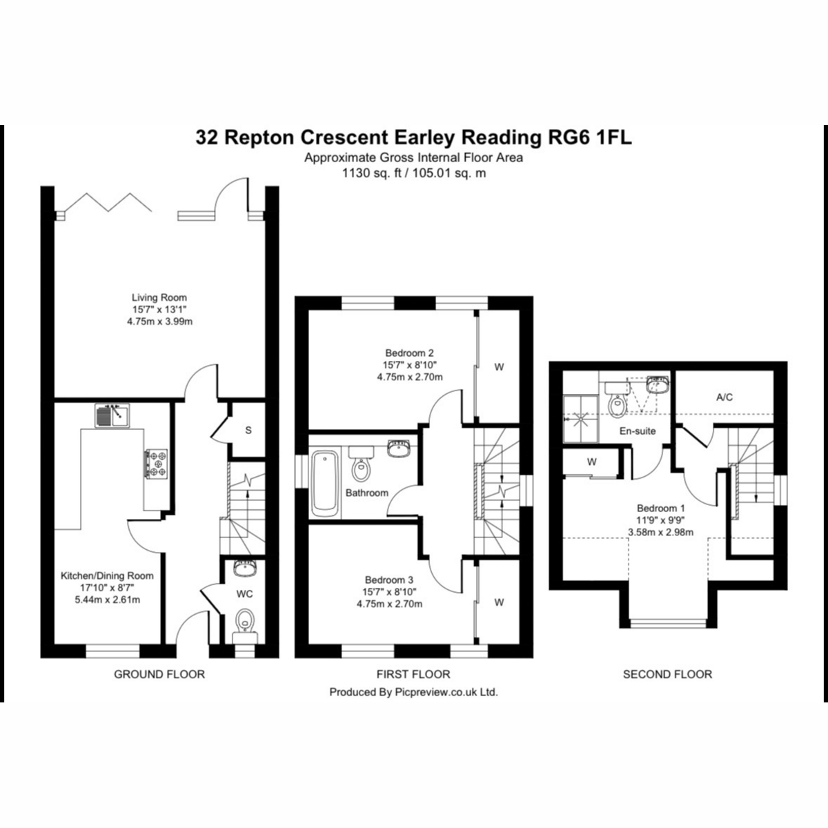32, Repton Crescent, Reading floorplan