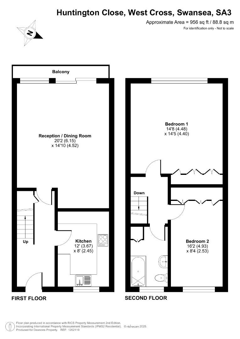 46 Huntington Court, Huntington Close, Swansea floorplan