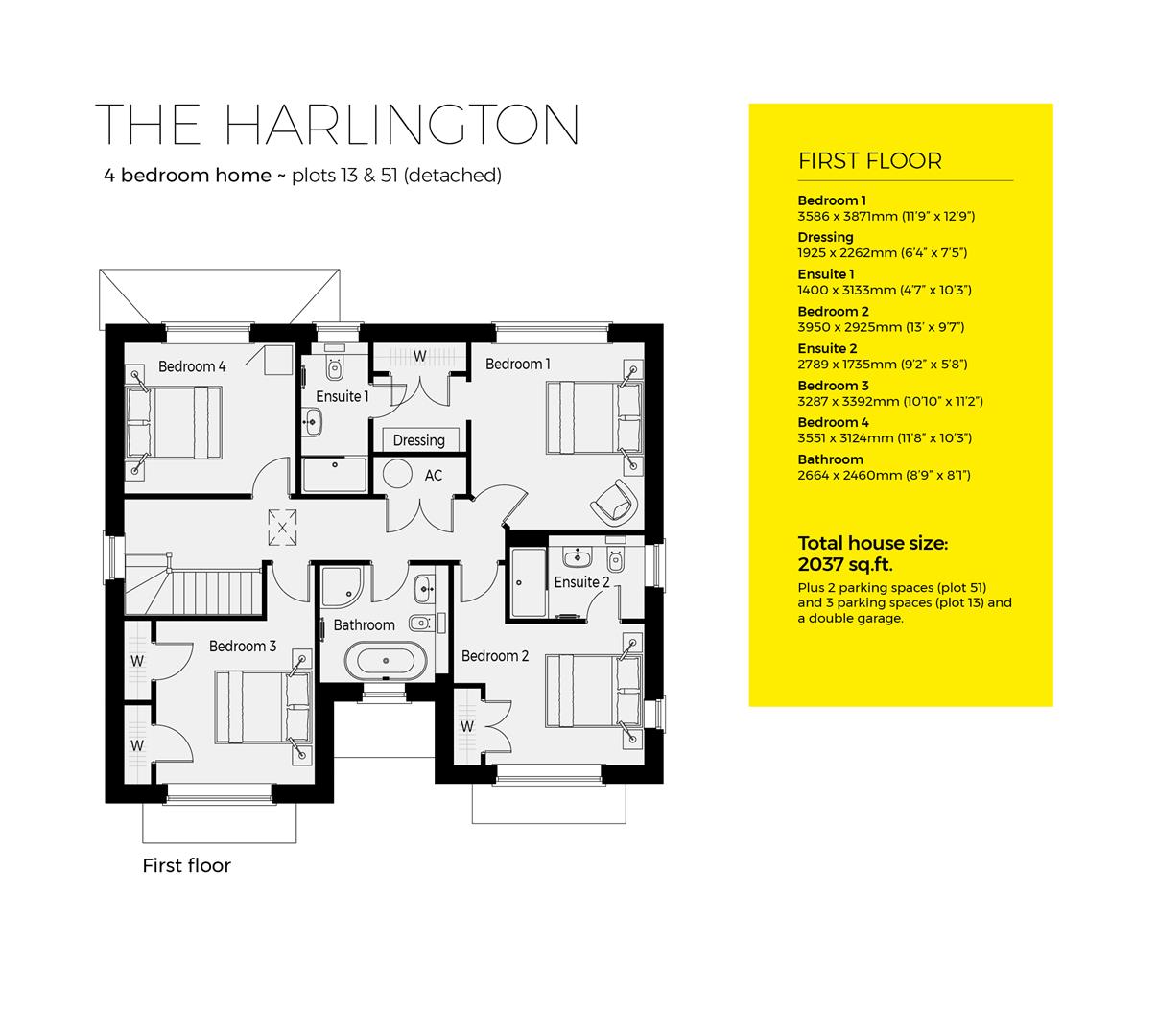 Plot 51, The Harlington, Severn Meadows, Upton Upon Severn floorplan