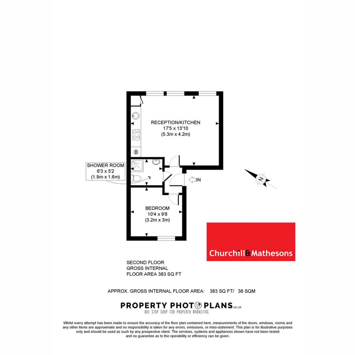 Flat Flat 6, Elsmor Cour, 69, Manor Park Road, London floorplan