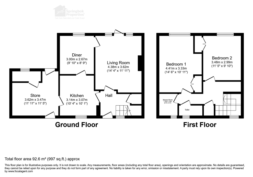 6, Coniston Road, Oakham floorplan