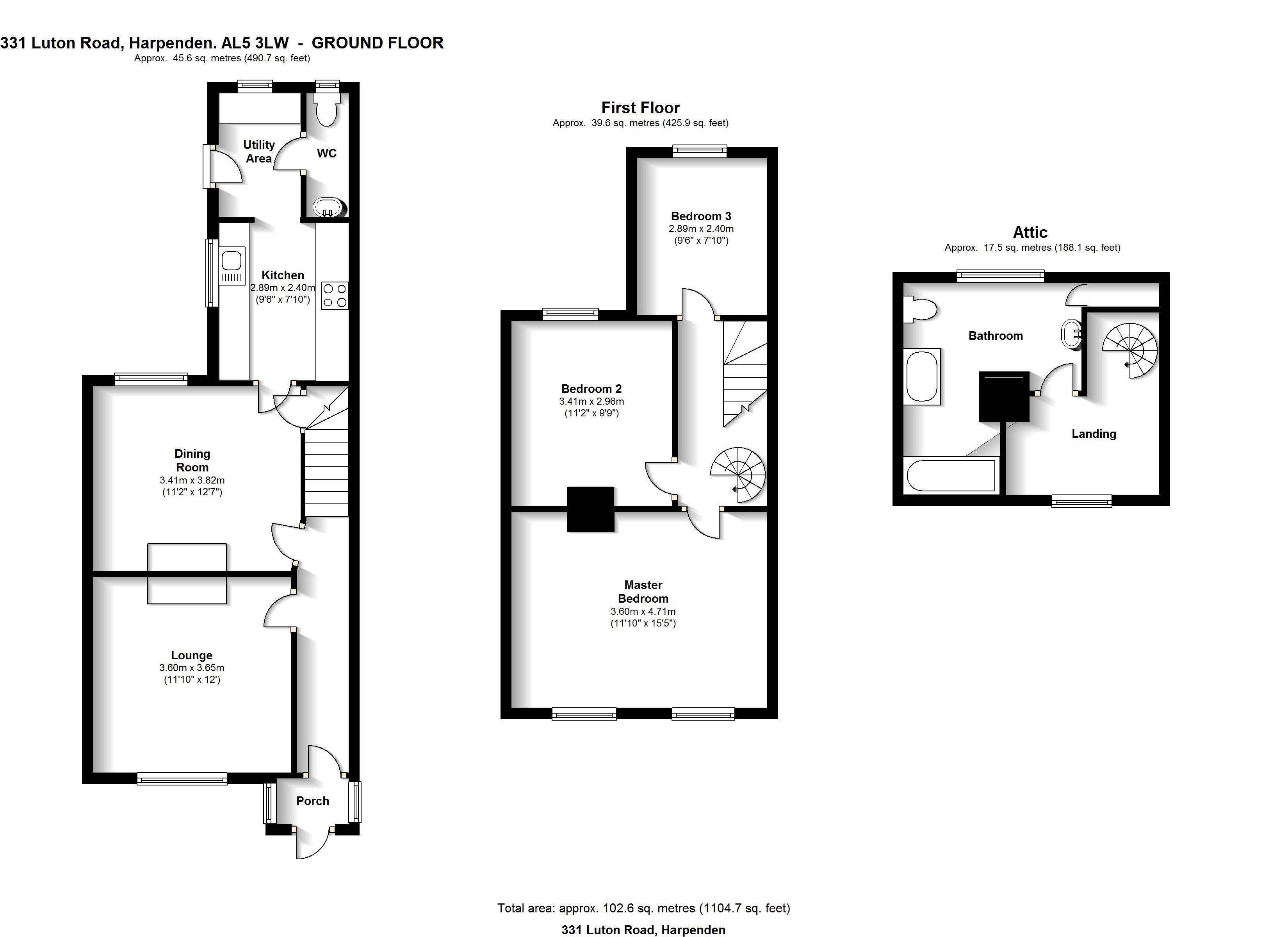 331, Luton Road, Harpenden floorplan