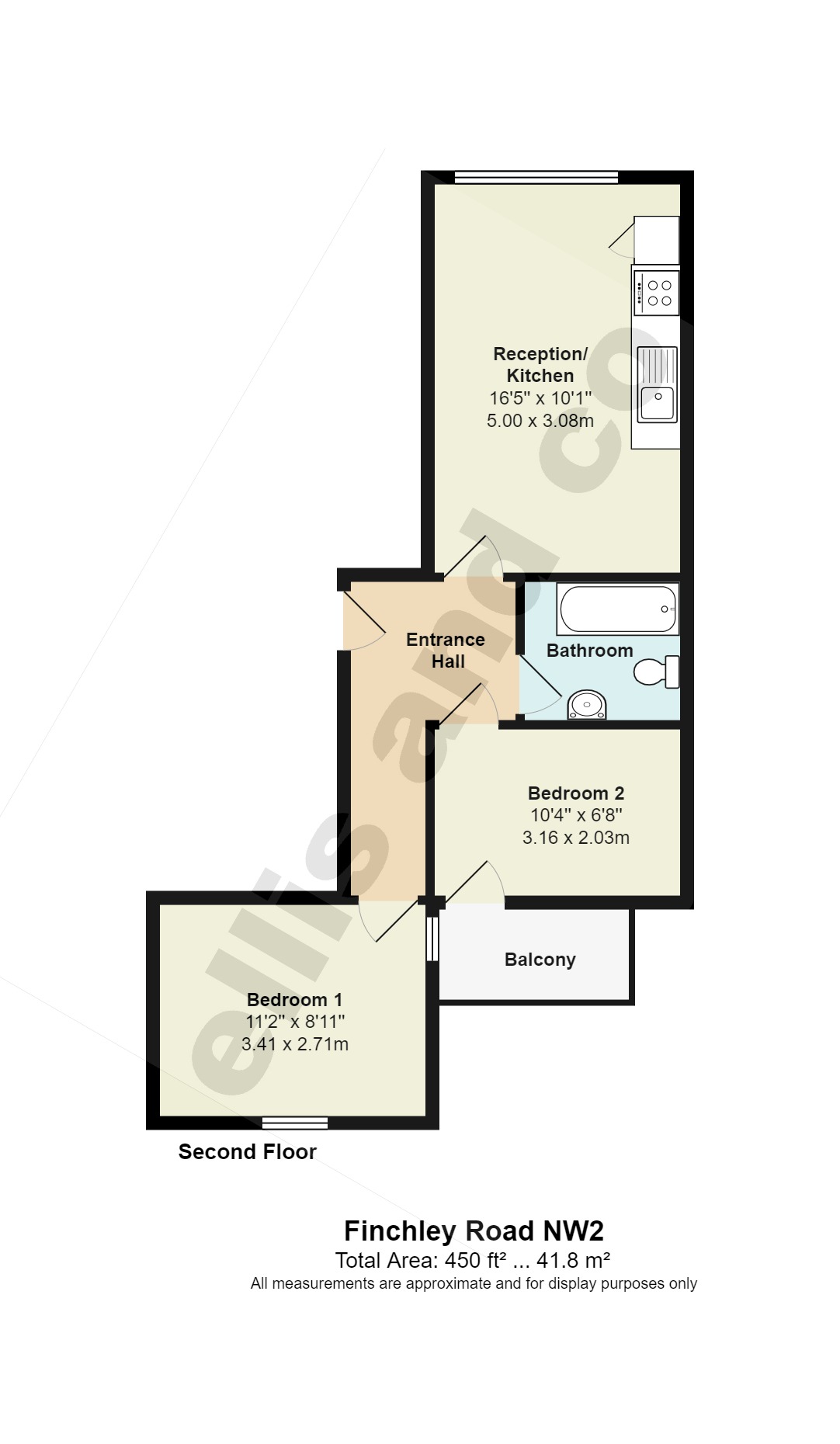 Flat 4, 384, Finchley Road, Childs Hill floorplan