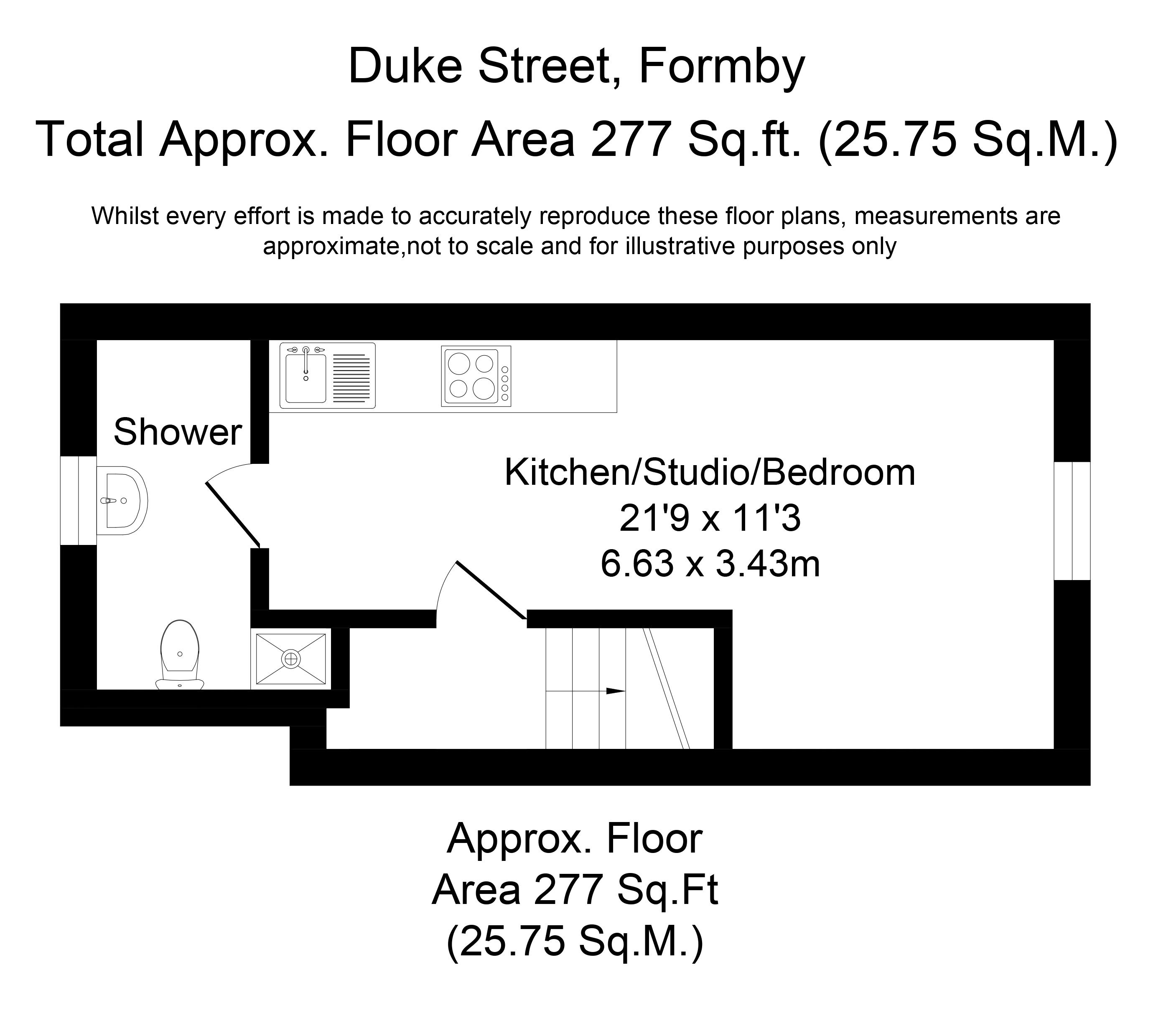 1 Bedrooms Flat to rent in Duke Street, Formby, Liverpool L37