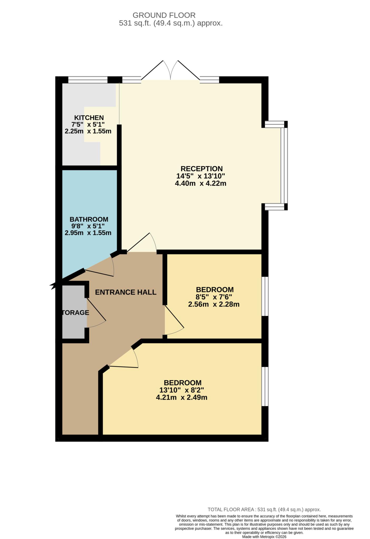 Flat 16 Thames House, Regis Park Road, Reading floorplan