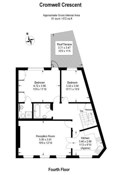 2 Bedrooms Flat to rent in Cromwell Crescent, Earls Court SW5