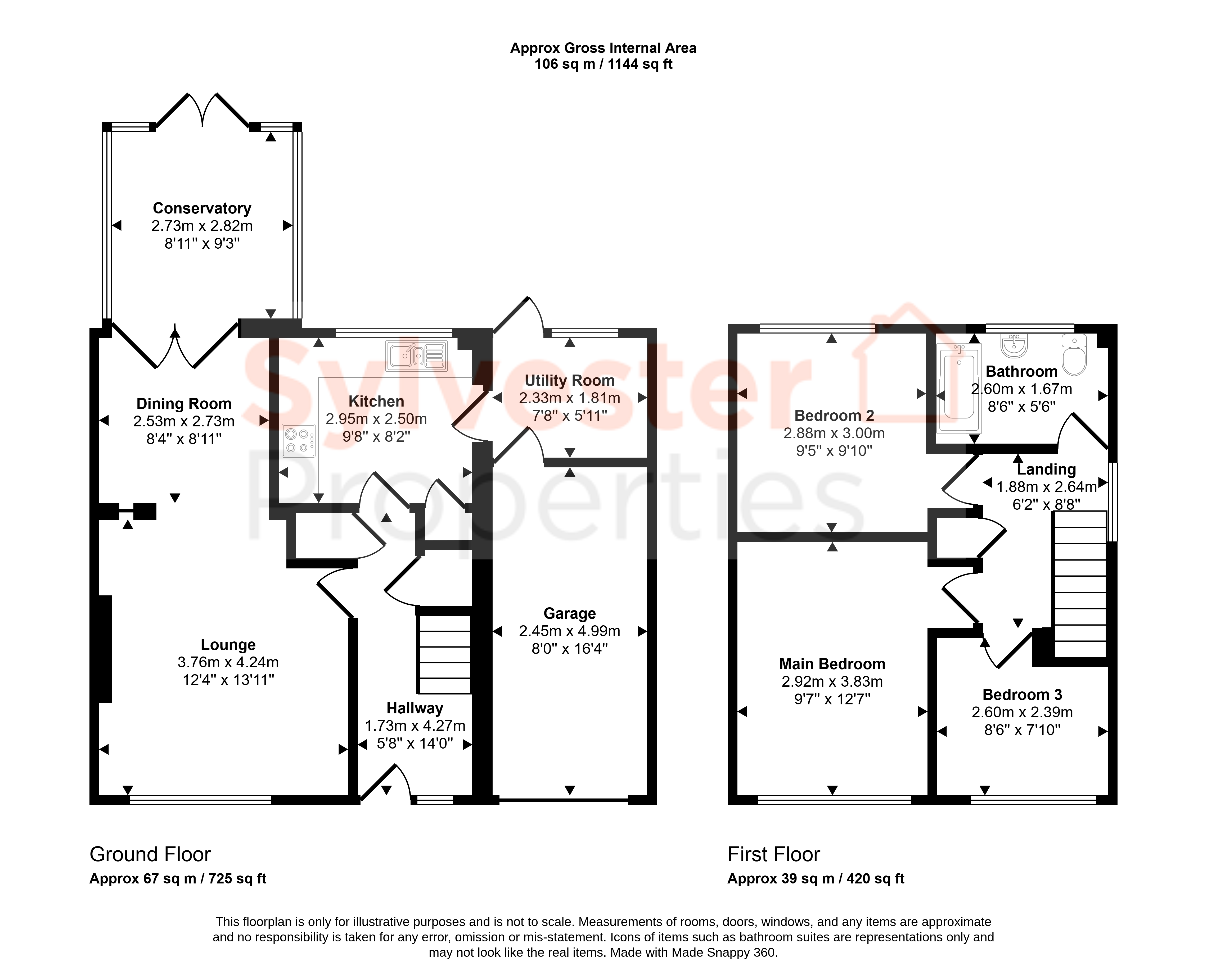 34, Broadoak Drive, Lanchester floorplan