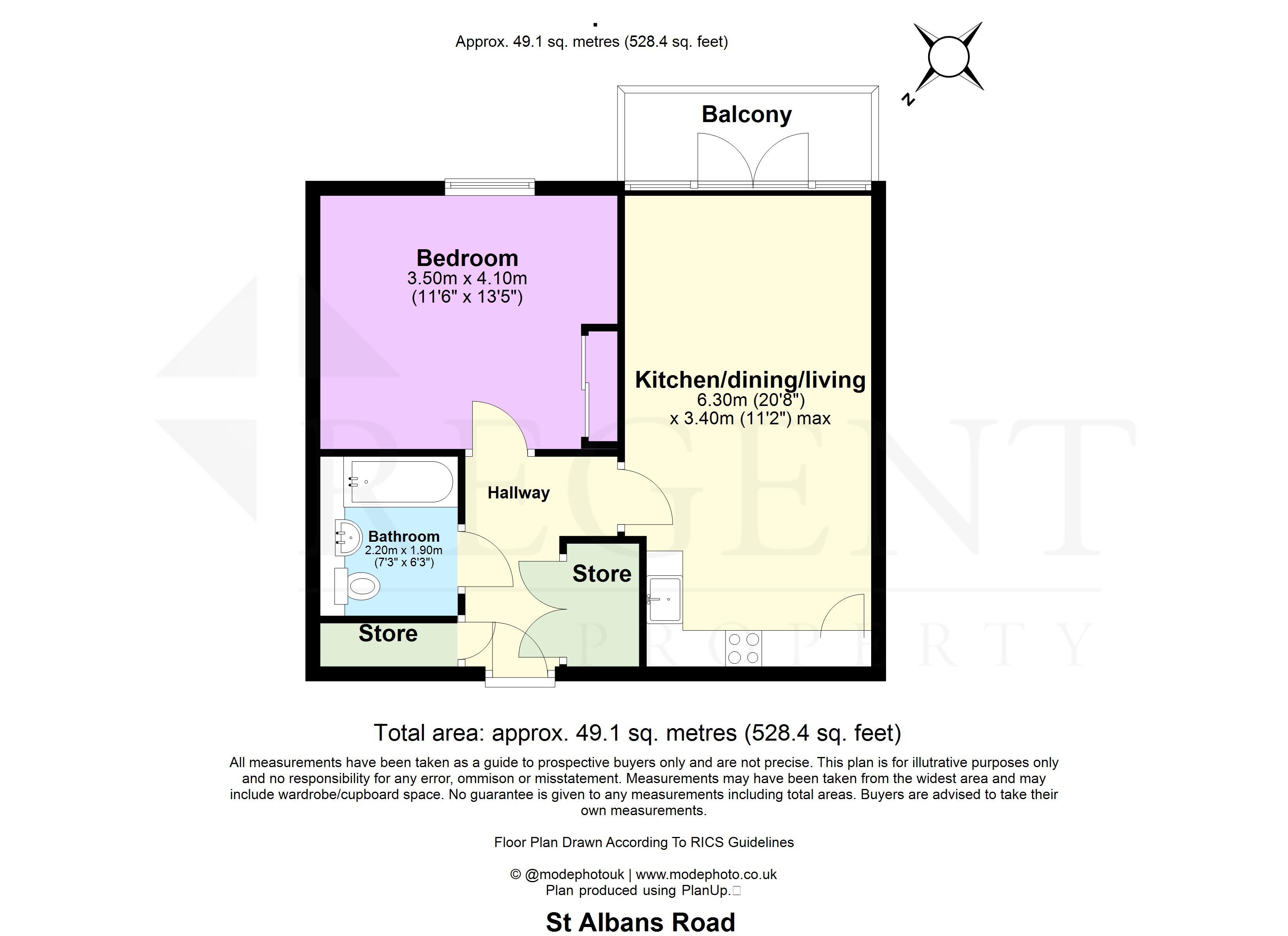 Flat 6, Burrell House, Watford floorplan