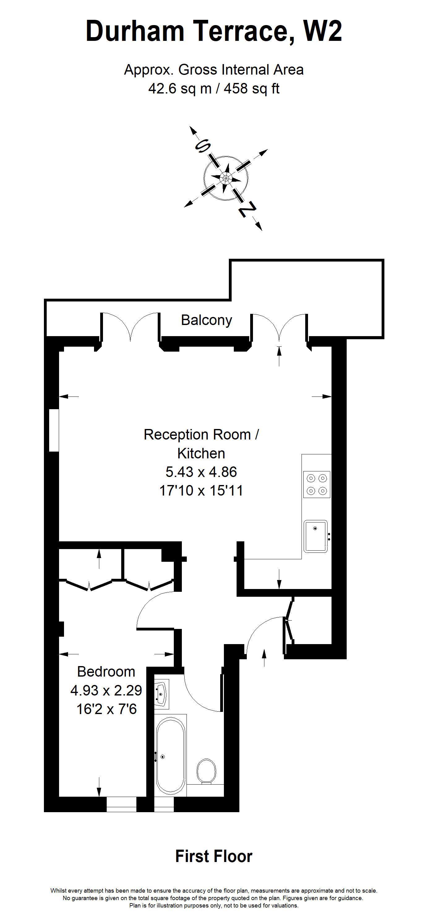 1 Bedrooms Flat to rent in Durham Terrace, London W2