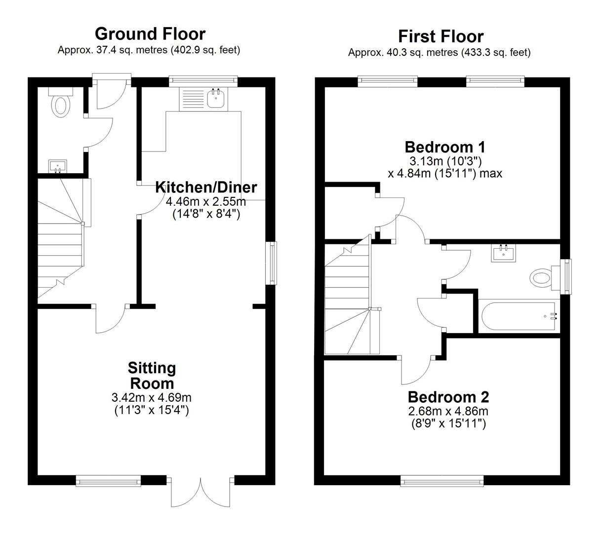 2 Bedrooms Semi-detached house for sale in Scotts Quarry, Bampton, Tiverton EX16