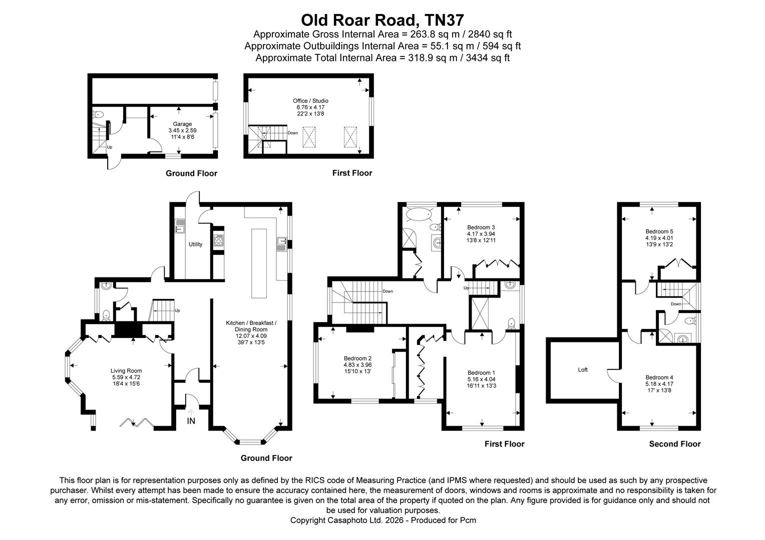 Old Roar Villa, 116, Old Roar Road, St. Leonards-On-Sea floorplan