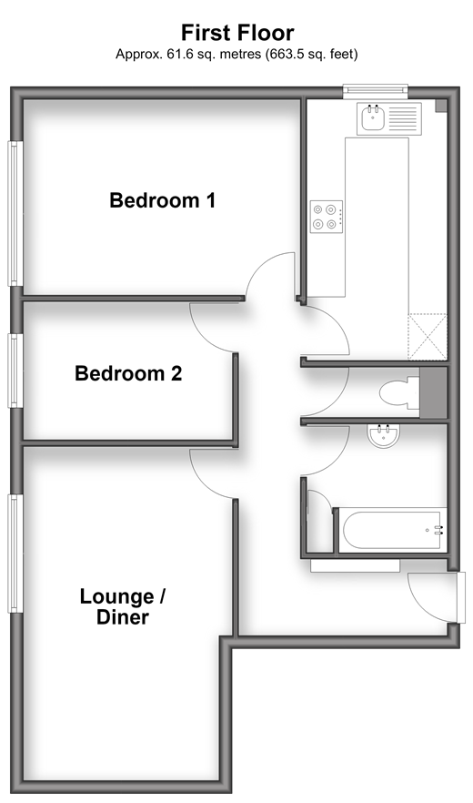 Ross Road, Wallington floorplan