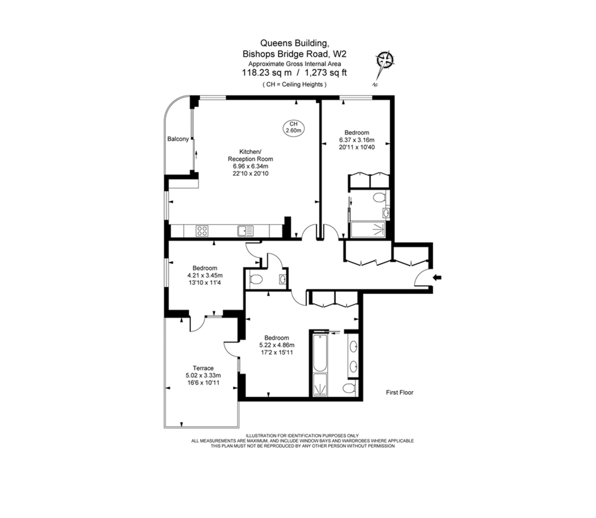Apartment 102, 200 Queensway, floorplan