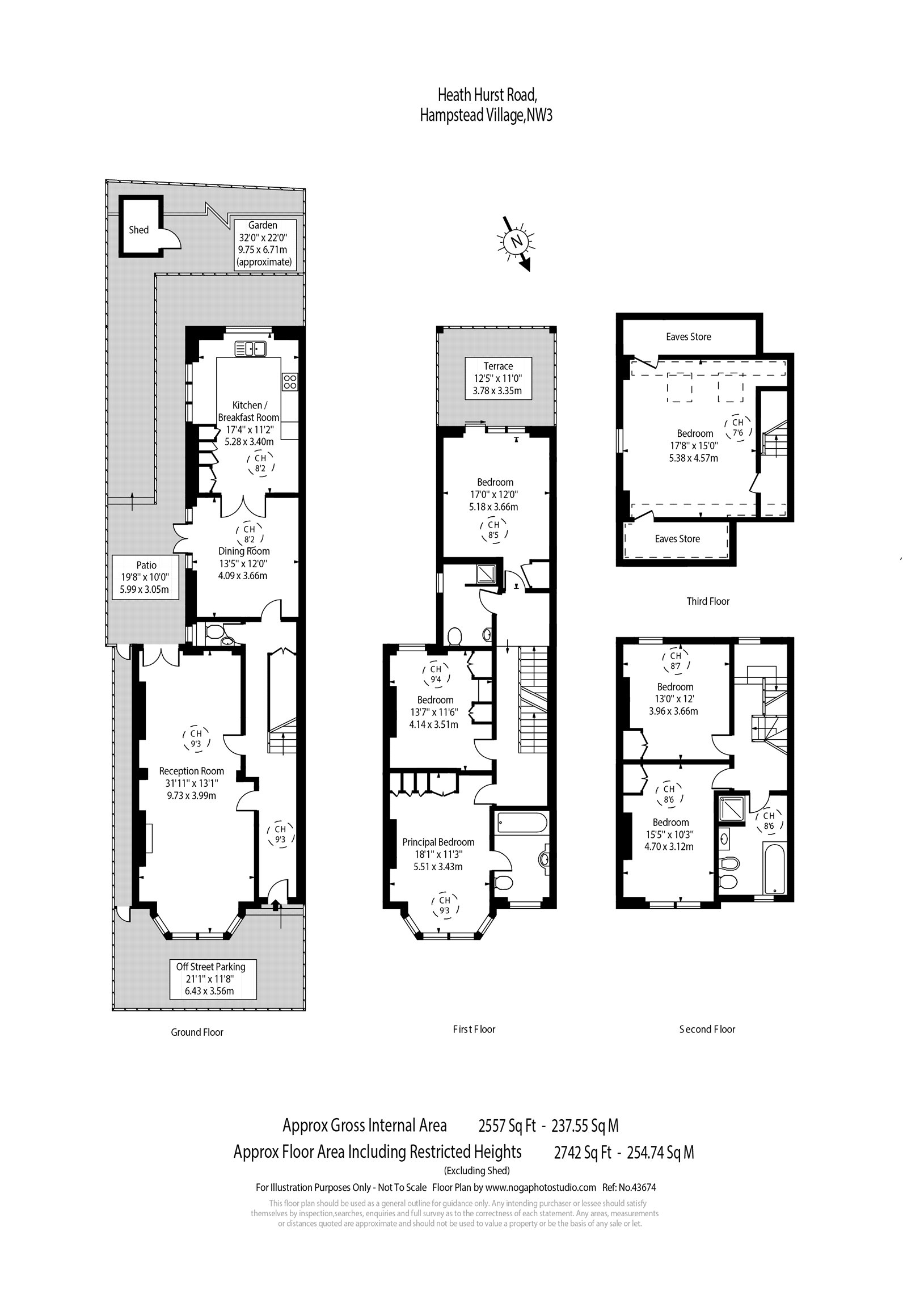 Heath Hurst Road, Hampstead Village, London NW3, 6 bedroom semi