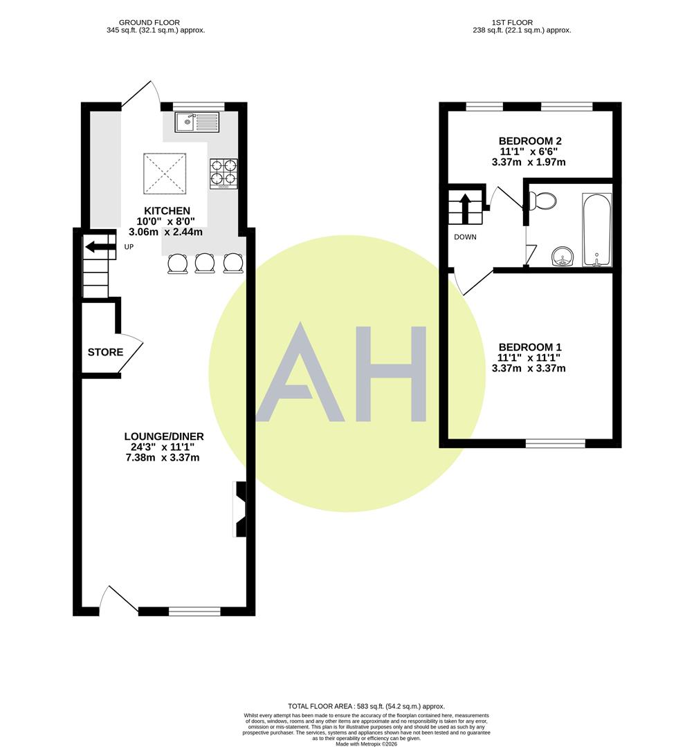 11, Brighton Grove, Sale floorplan