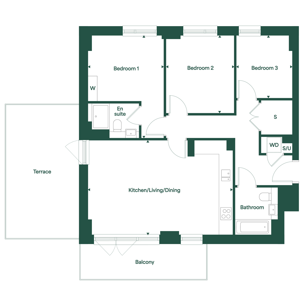 630, Northwick Parkside, Harrow floorplan