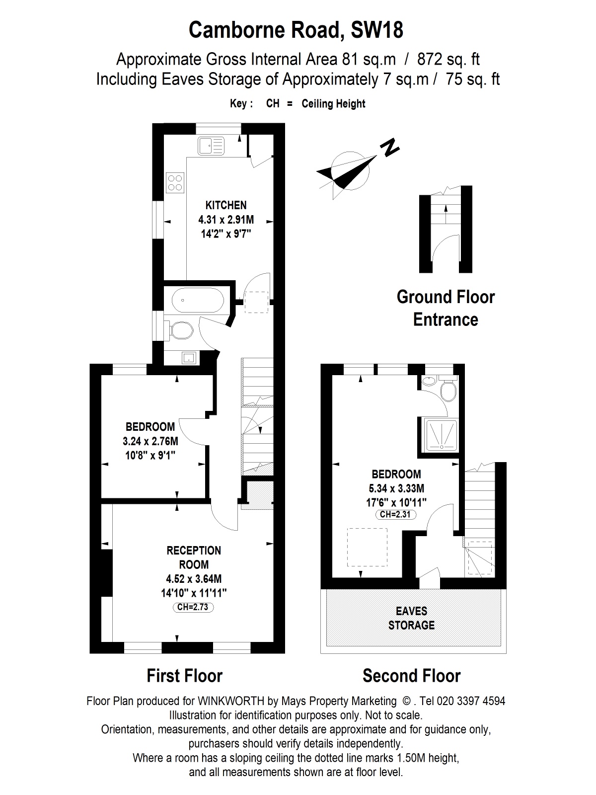 43b, Camborne Road, London floorplan