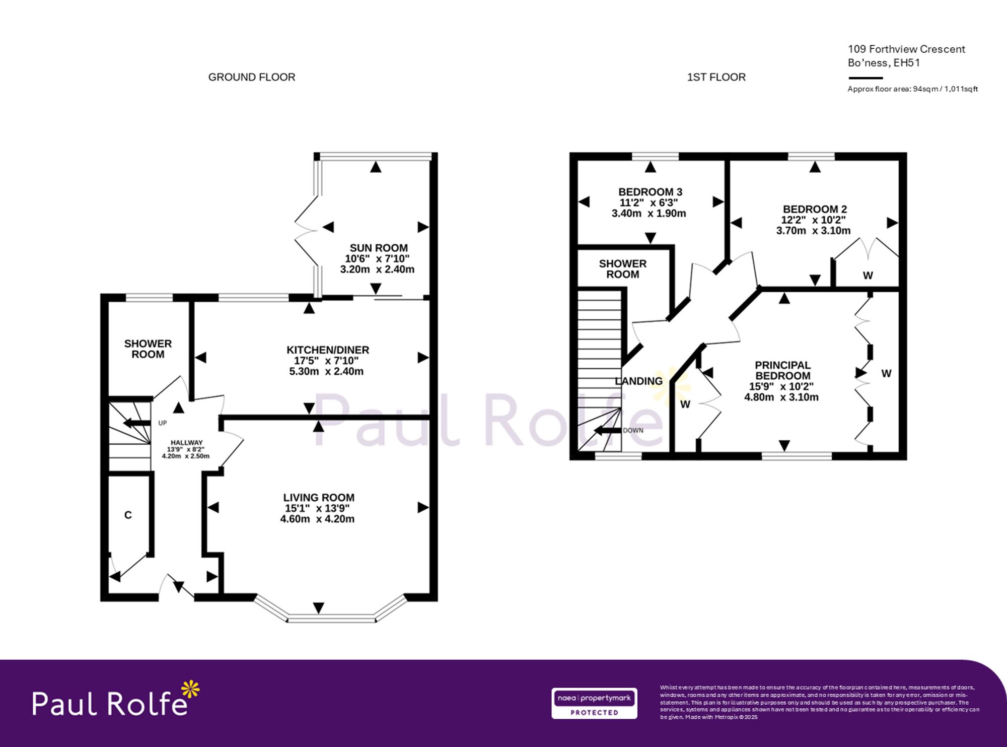 109 Forthview Crescent, Bo'ness floorplan