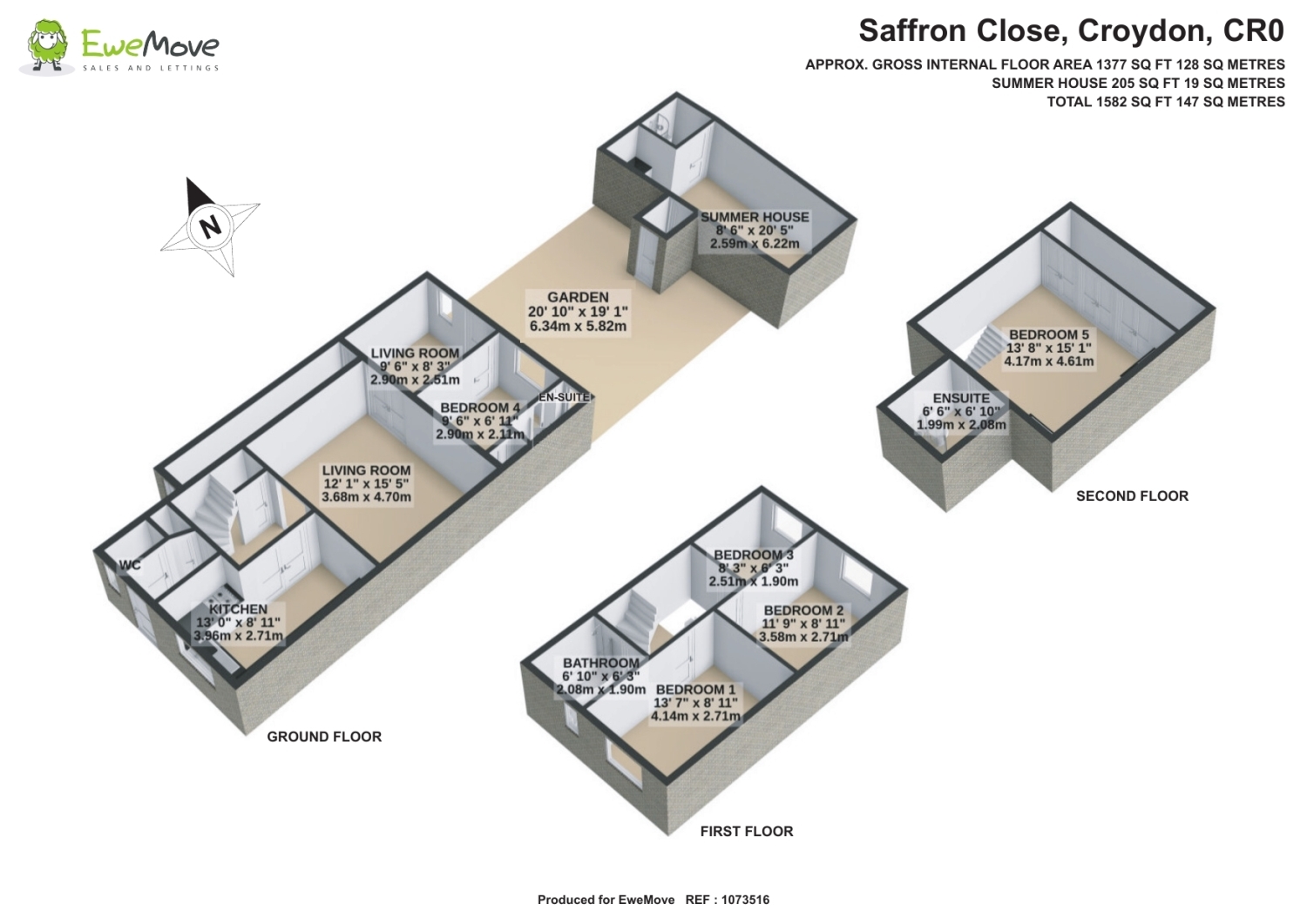 12, SAFFRON CLOSE, CROYDON floorplan