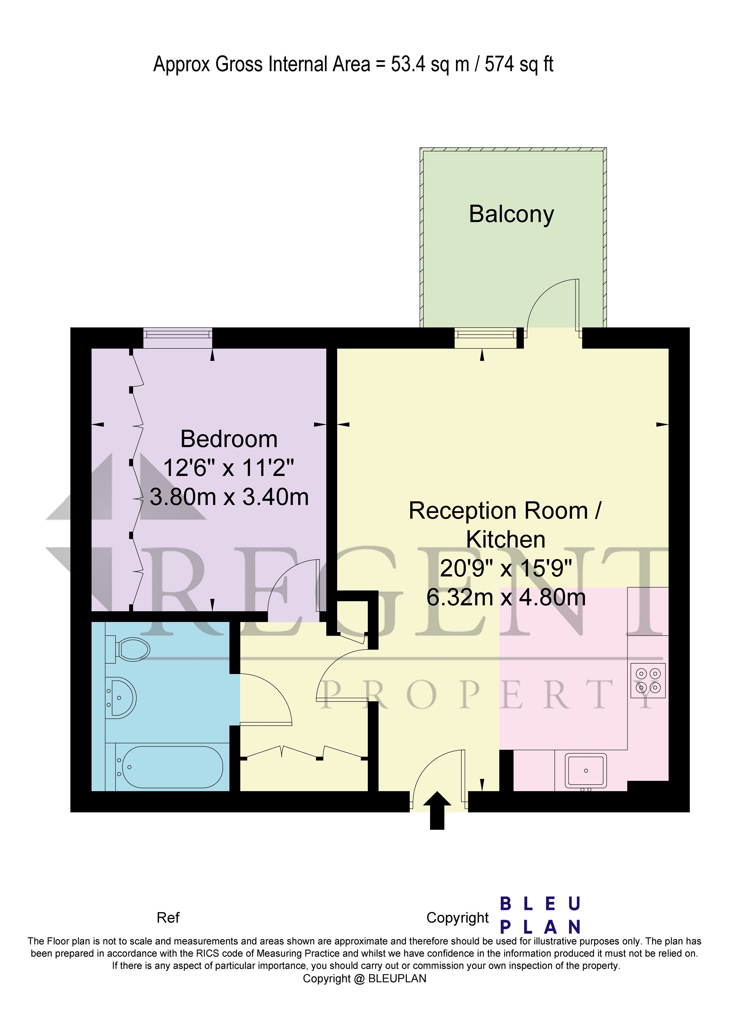 Apartment 14, Calville House, London floorplan
