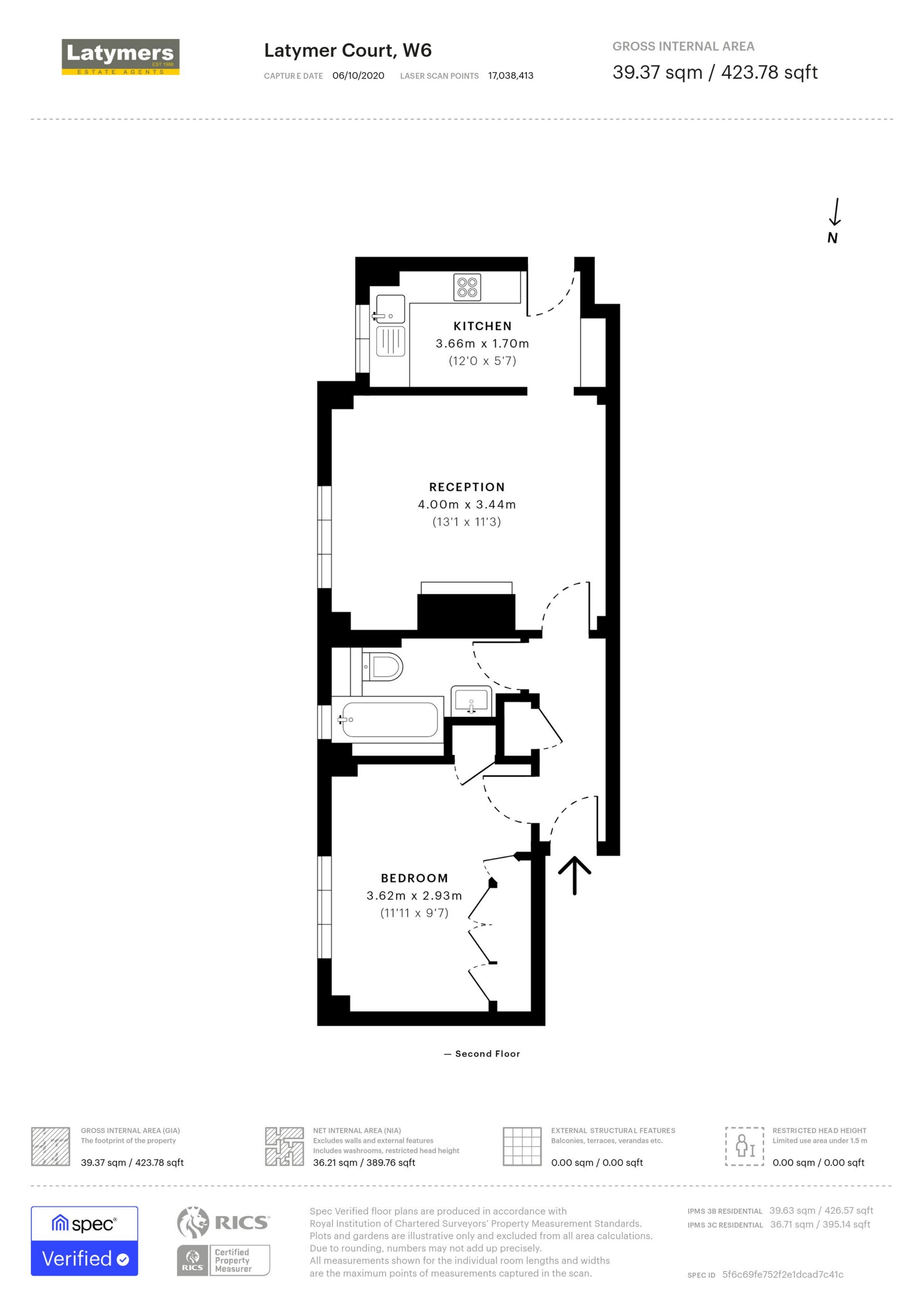 Flat 260 Latymer Court, Hammersmith Road, London floorplan