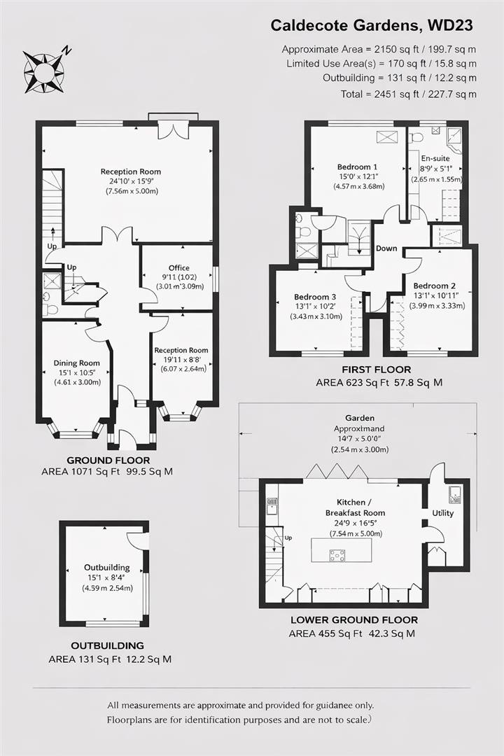 1, Caldecote Gardens, Bushey floorplan