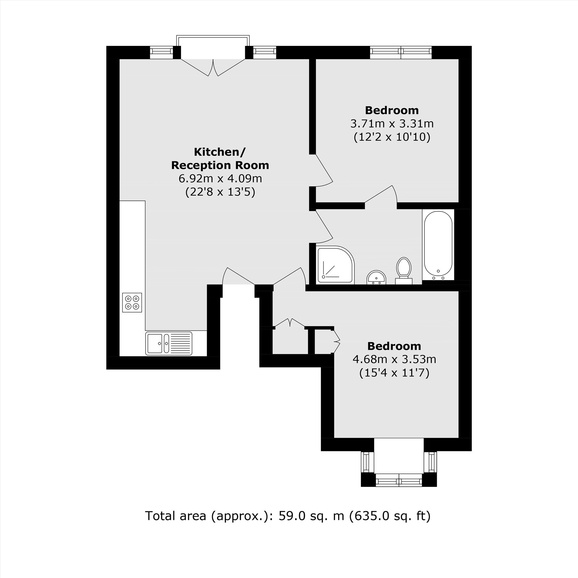 6 Fusion Court, Kingston Vale, London floorplan