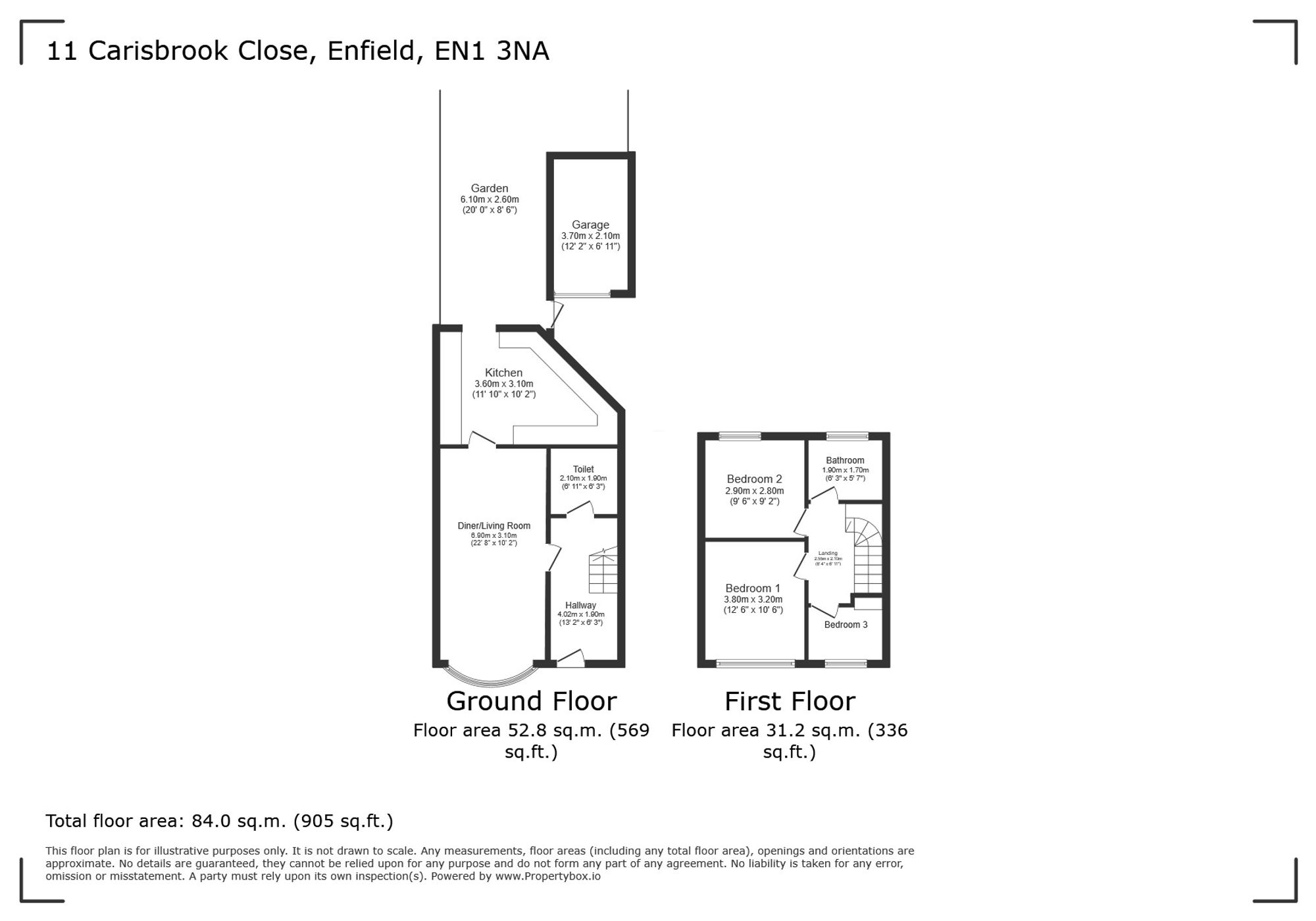11 Carisbrook Close, Enfield floorplan