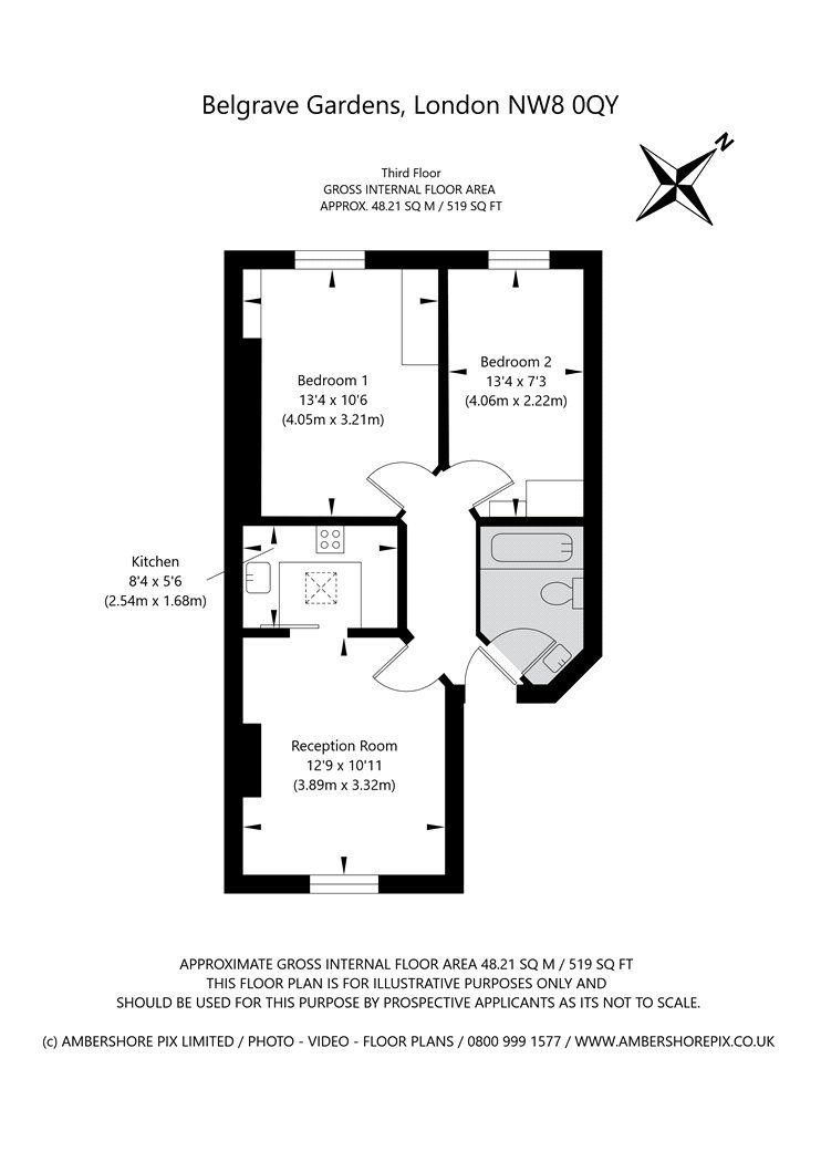 Flat 5, 19, Belgrave Gardens, St John's Wood floorplan
