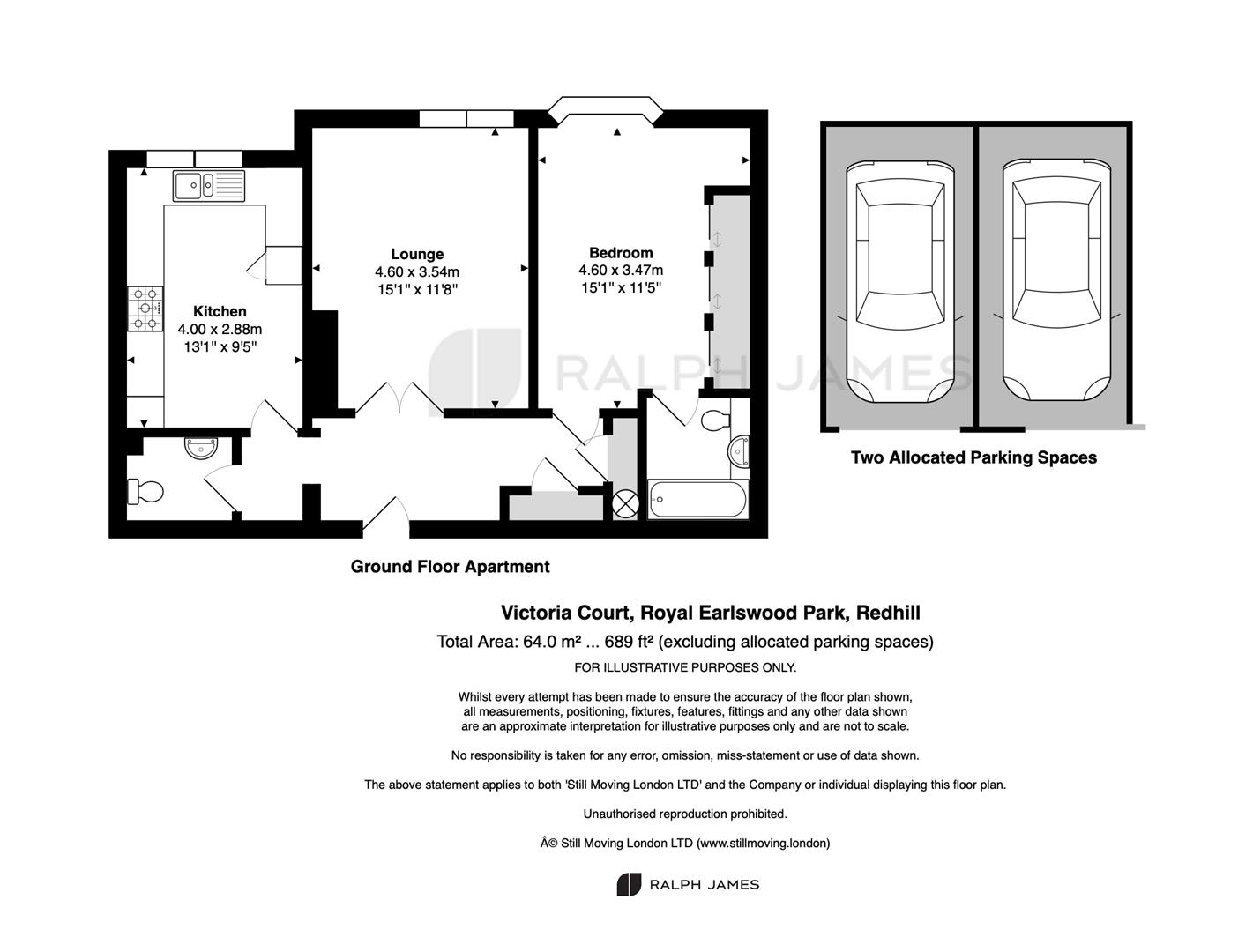 Flat 60 Victoria Court, Royal Earlswood Park, Redhill floorplan