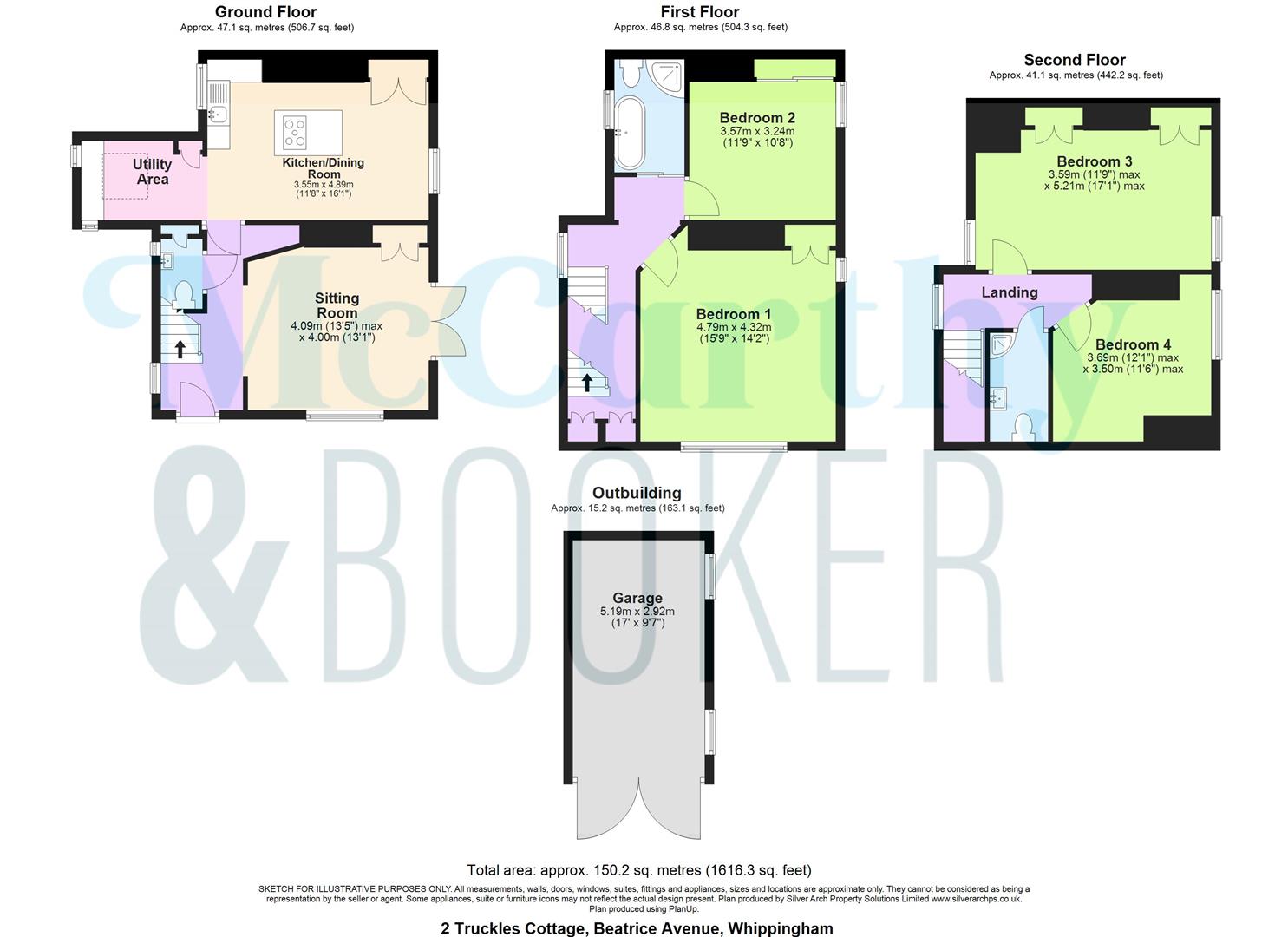 2 Truckles Cottages, Beatrice Avenue, East Cowes floorplan