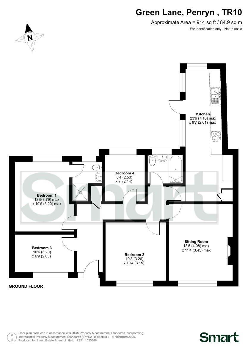 58 Green Lane, Penryn, Cornwall floorplan
