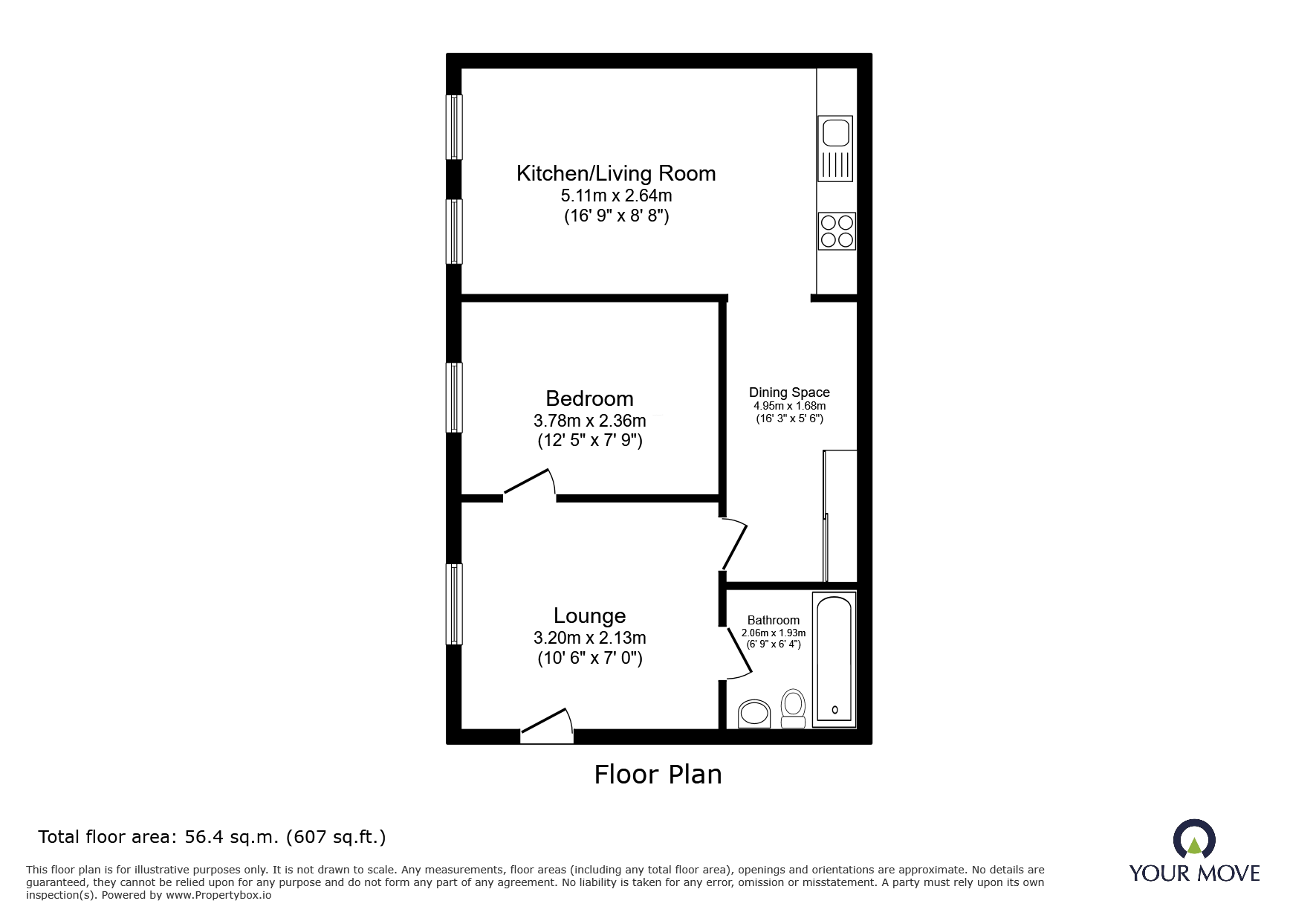 Flat A, 2, Bishop Street, Leicestershire floorplan