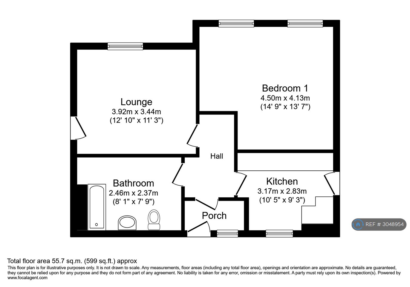 Bodnant Flat, Llwynon Gardens, Llandudno floorplan