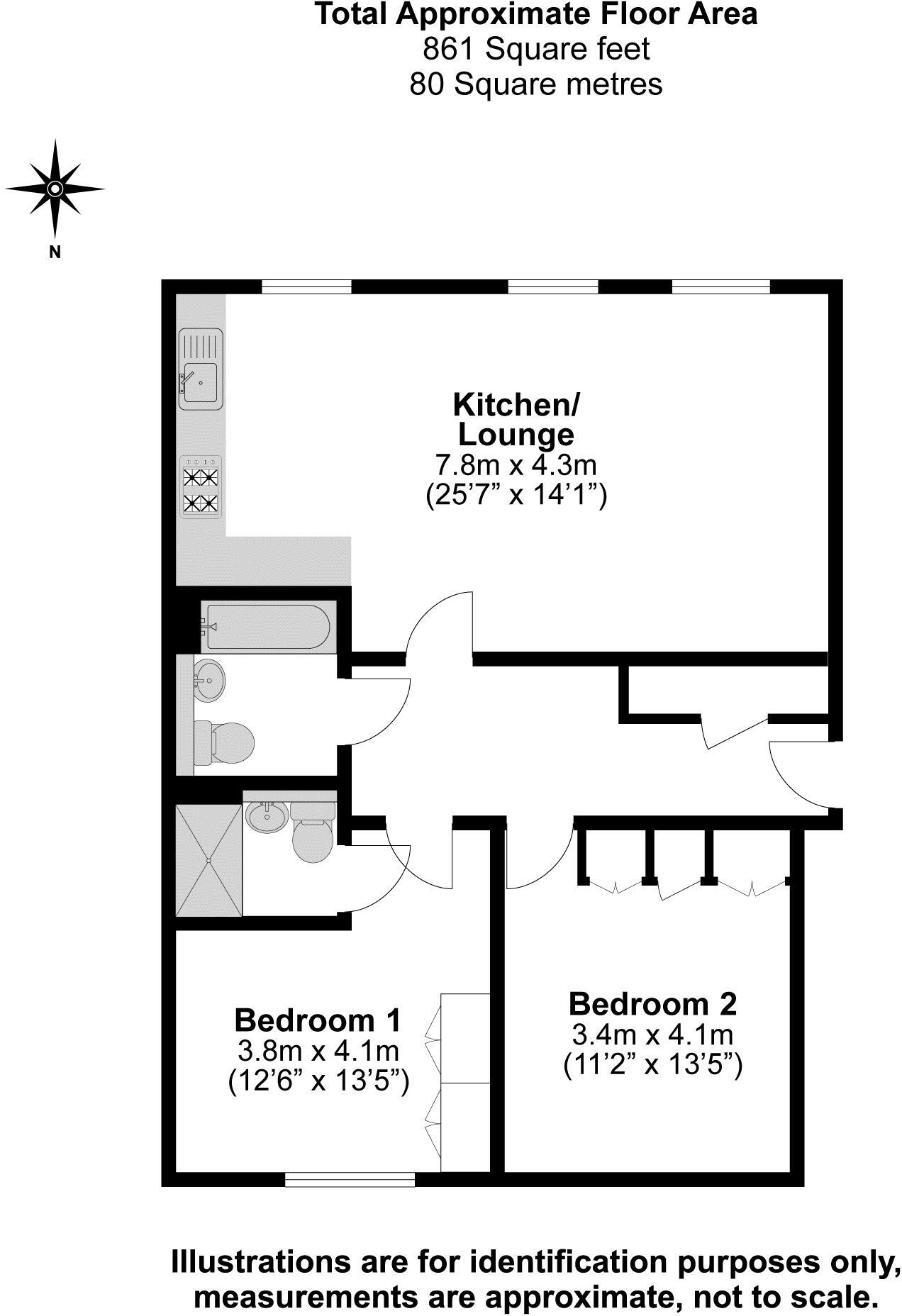 Flat 20, Radley House 186-188 High Street, Slough floorplan