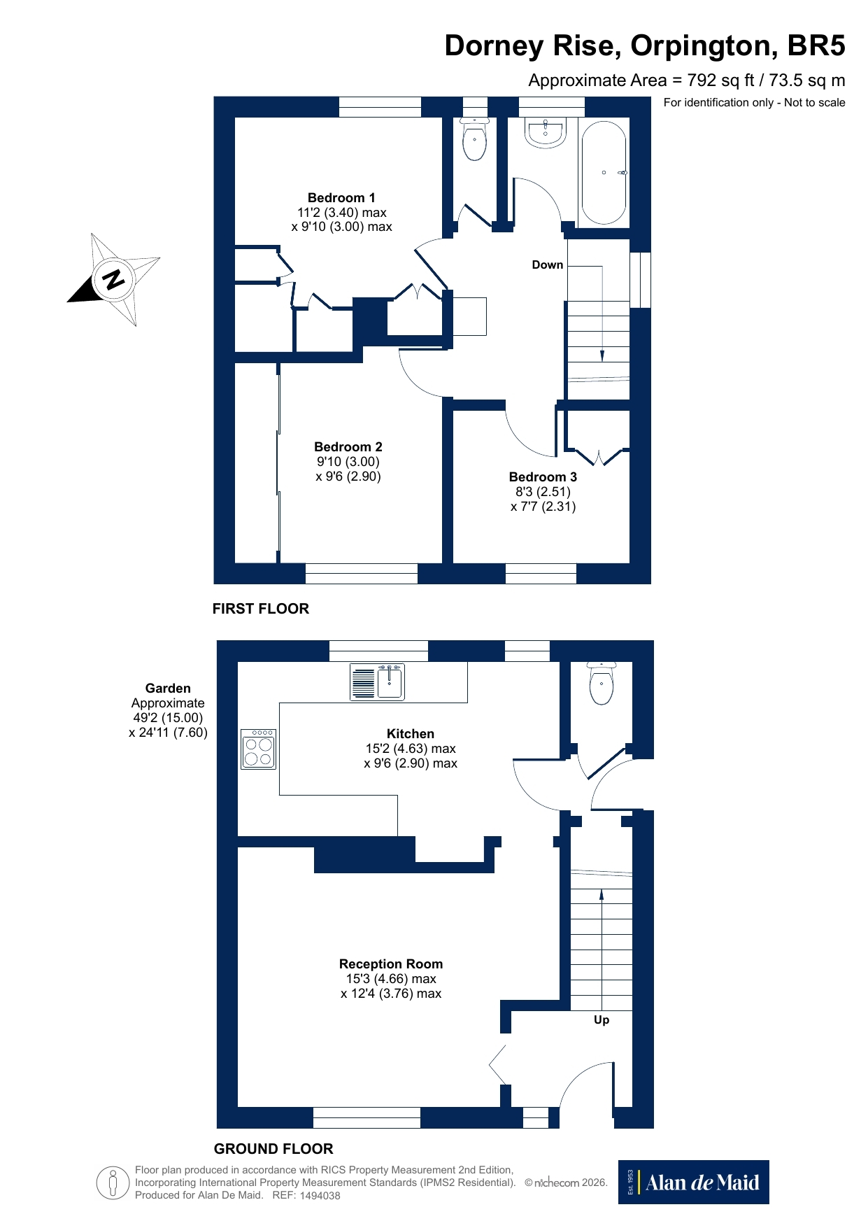 33, Dorney Rise, Orpington floorplan