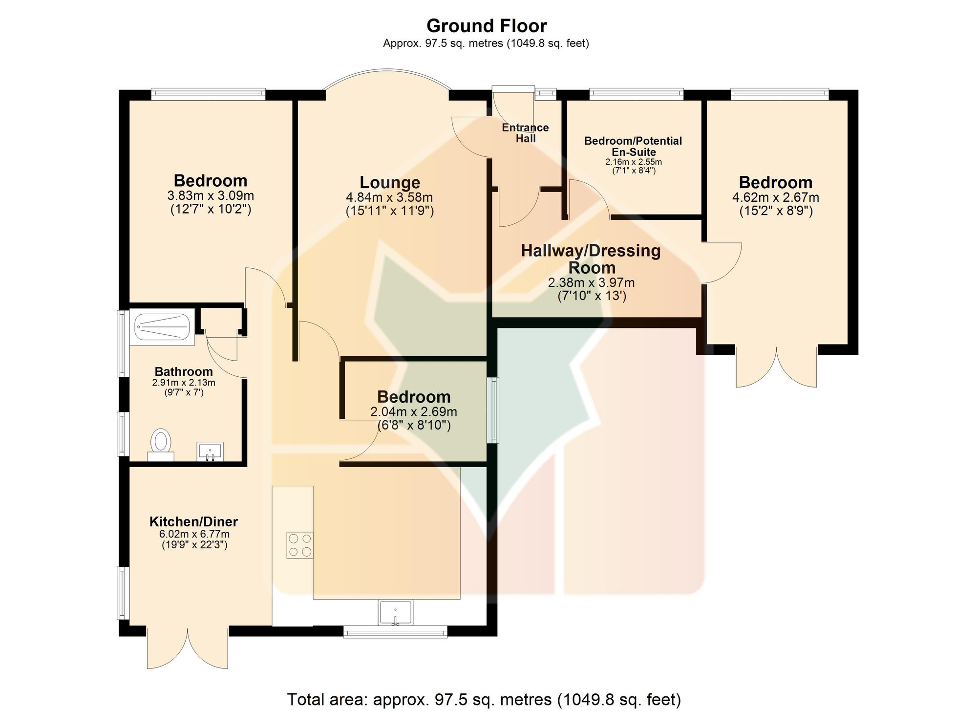 3 Rosehill Close, Lincoln floorplan