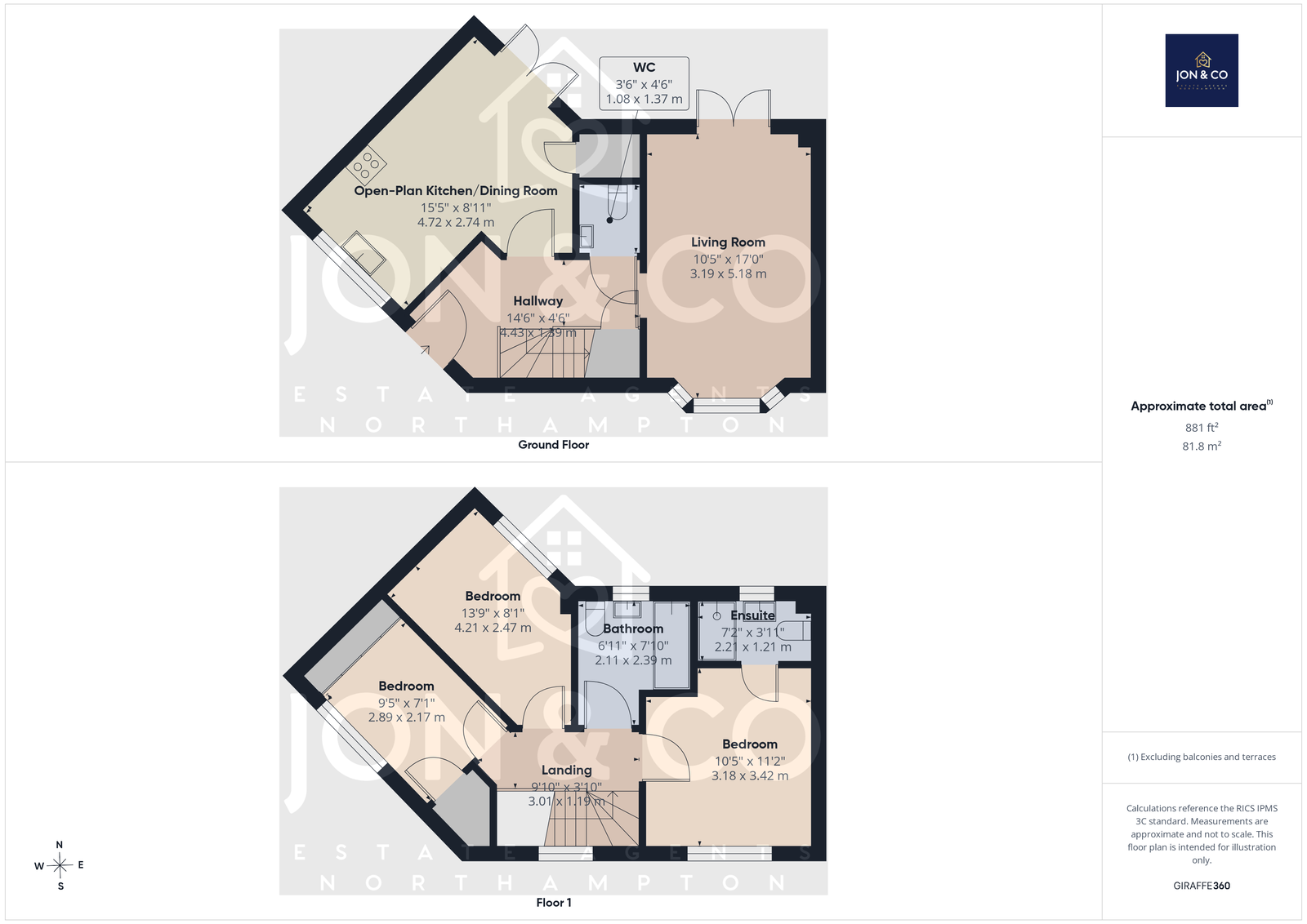 45, Dandelion Close, West Northamptonshire floorplan