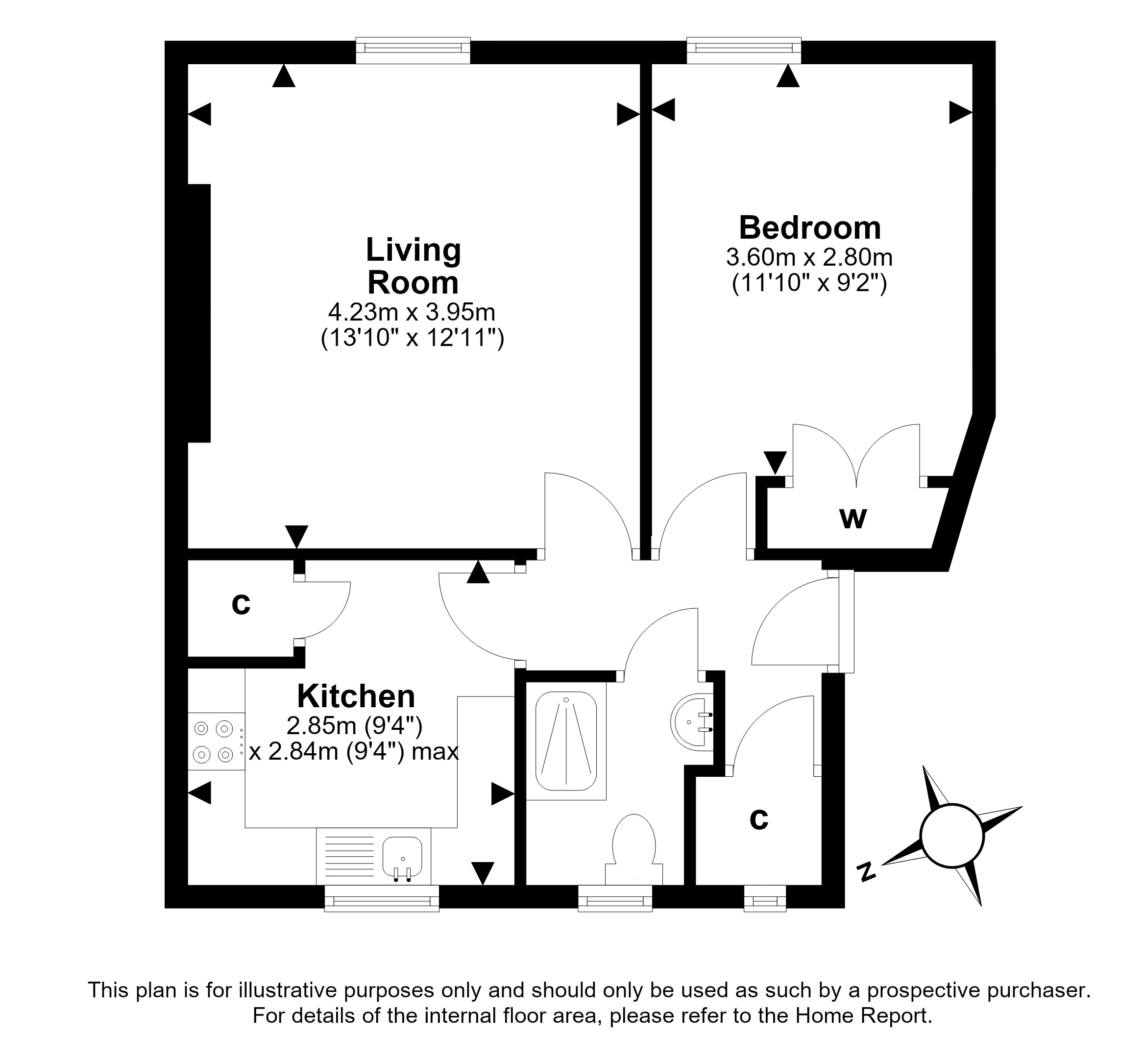 77/2, Dickson Street, Edinburgh floorplan