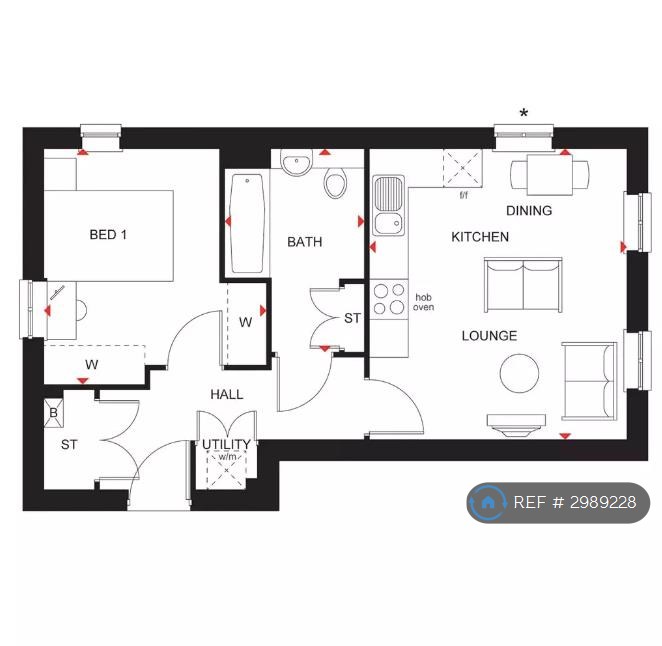 Flat, Fen Street, Brooklands, Milton Keynes floorplan