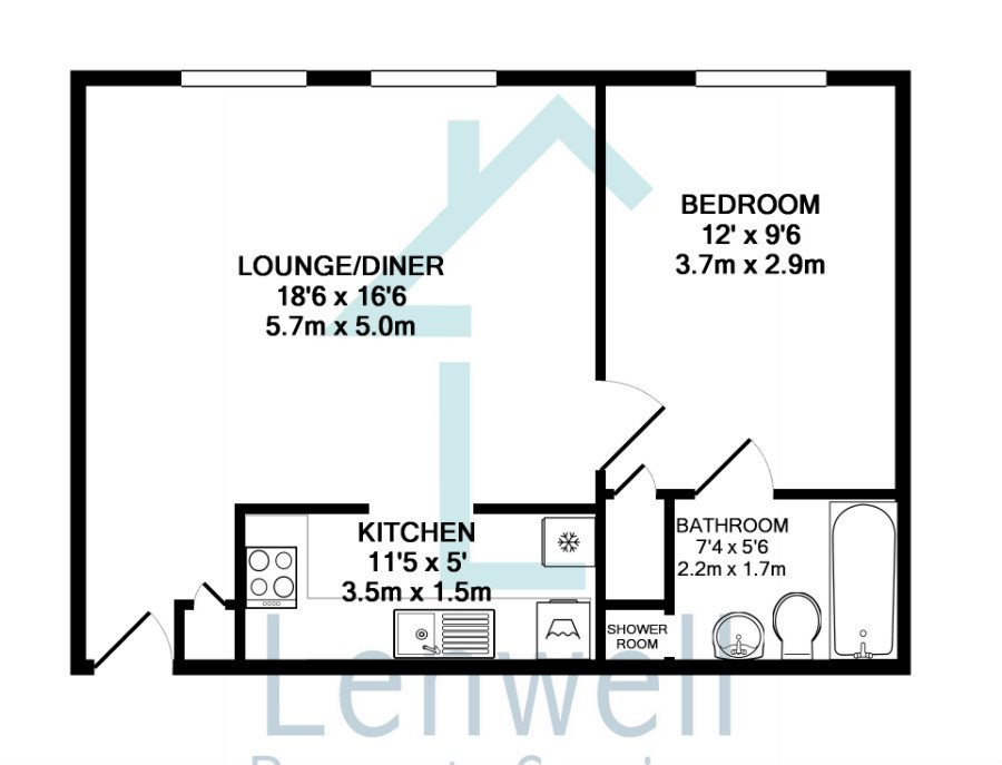 1 Bedrooms Flat to rent in Ashcroft Road, Luton LU2
